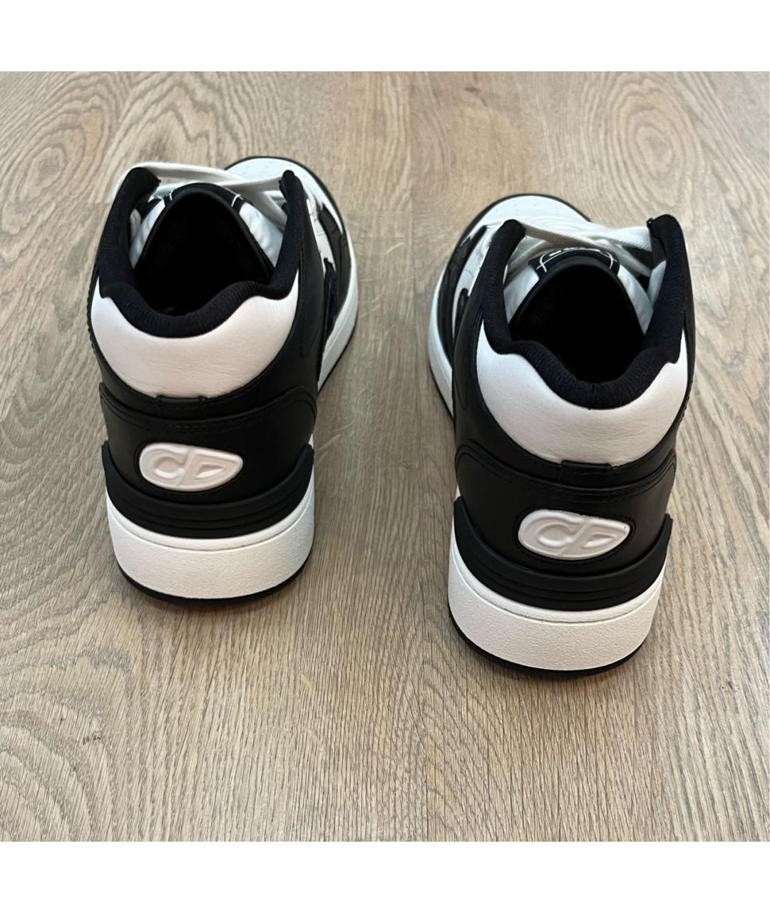 CHRISTIAN DIOR Черные кожаные высокие кроссовки / кеды, фото 4