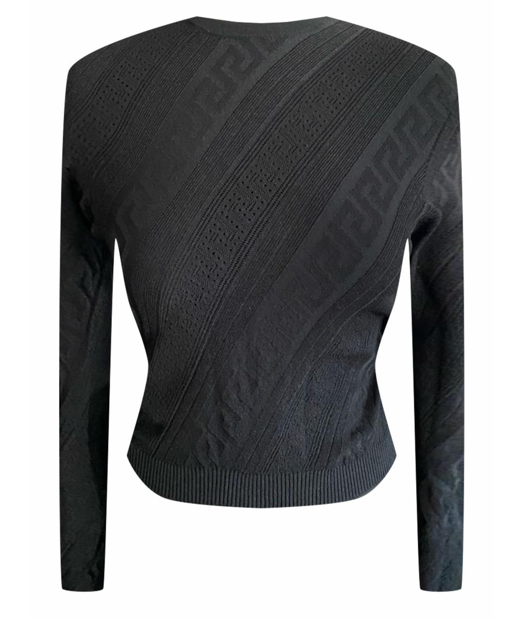 VERSACE Черный вискозный джемпер / свитер, фото 1