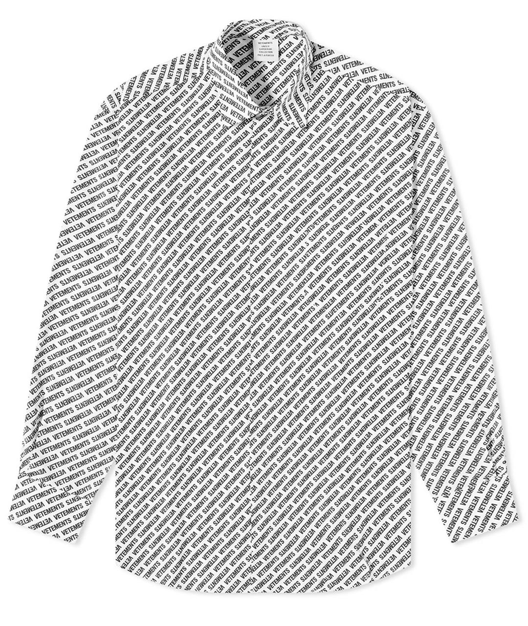 VETEMENTS Белая хлопковая кэжуал рубашка, фото 1