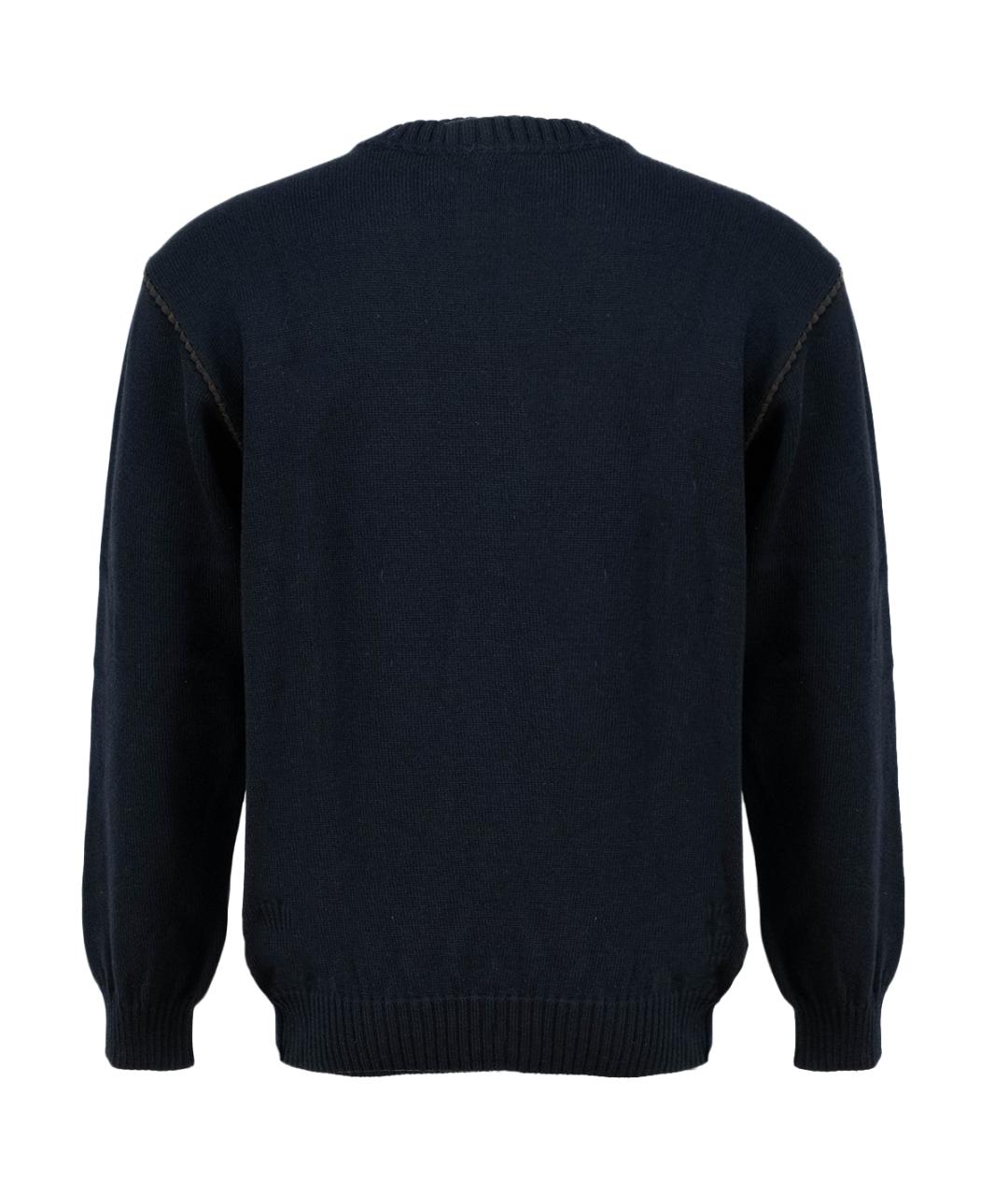 PAUL & SHARK Темно-синий шерстяной джемпер / свитер, фото 2