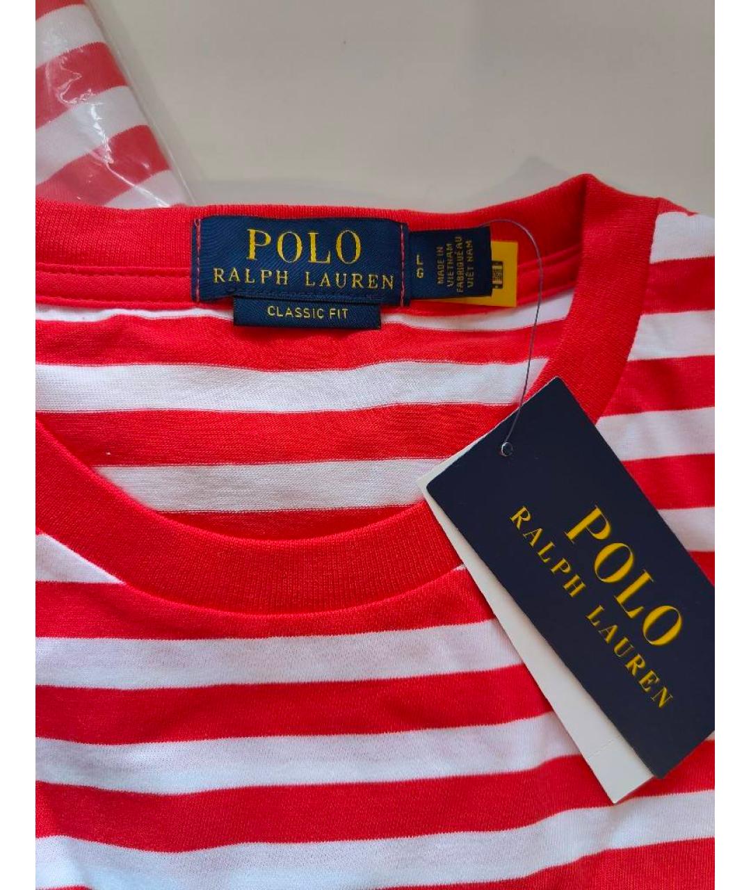 POLO RALPH LAUREN Красная хлопковая футболка, фото 4