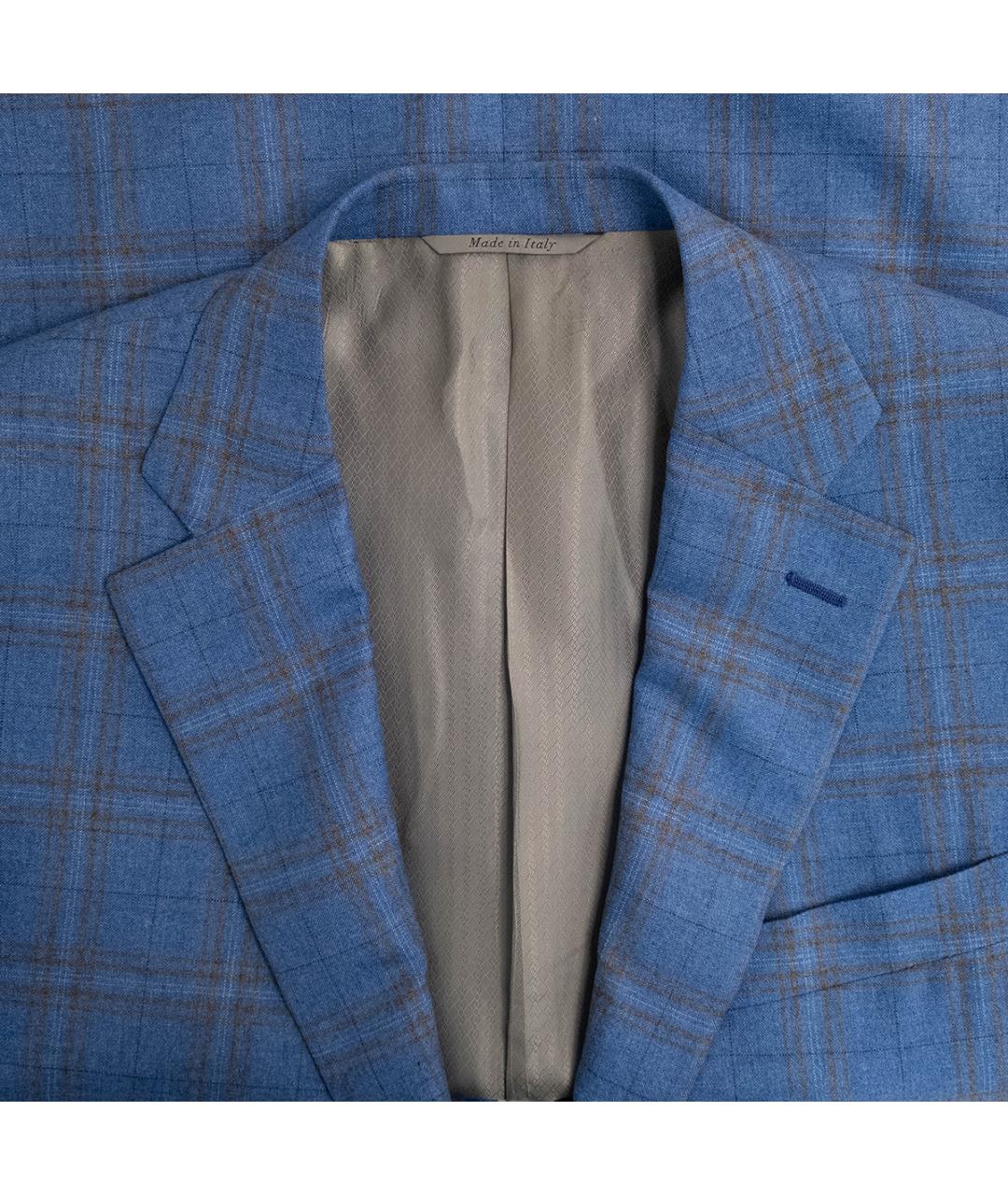 CANALI Голубой шелковый пиджак, фото 3