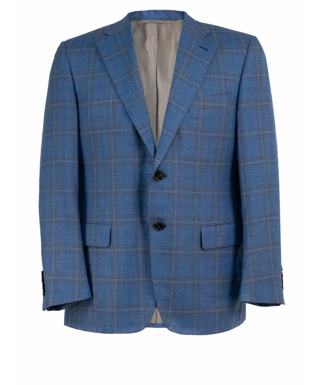 CANALI Голубой шелковый пиджак, фото 1