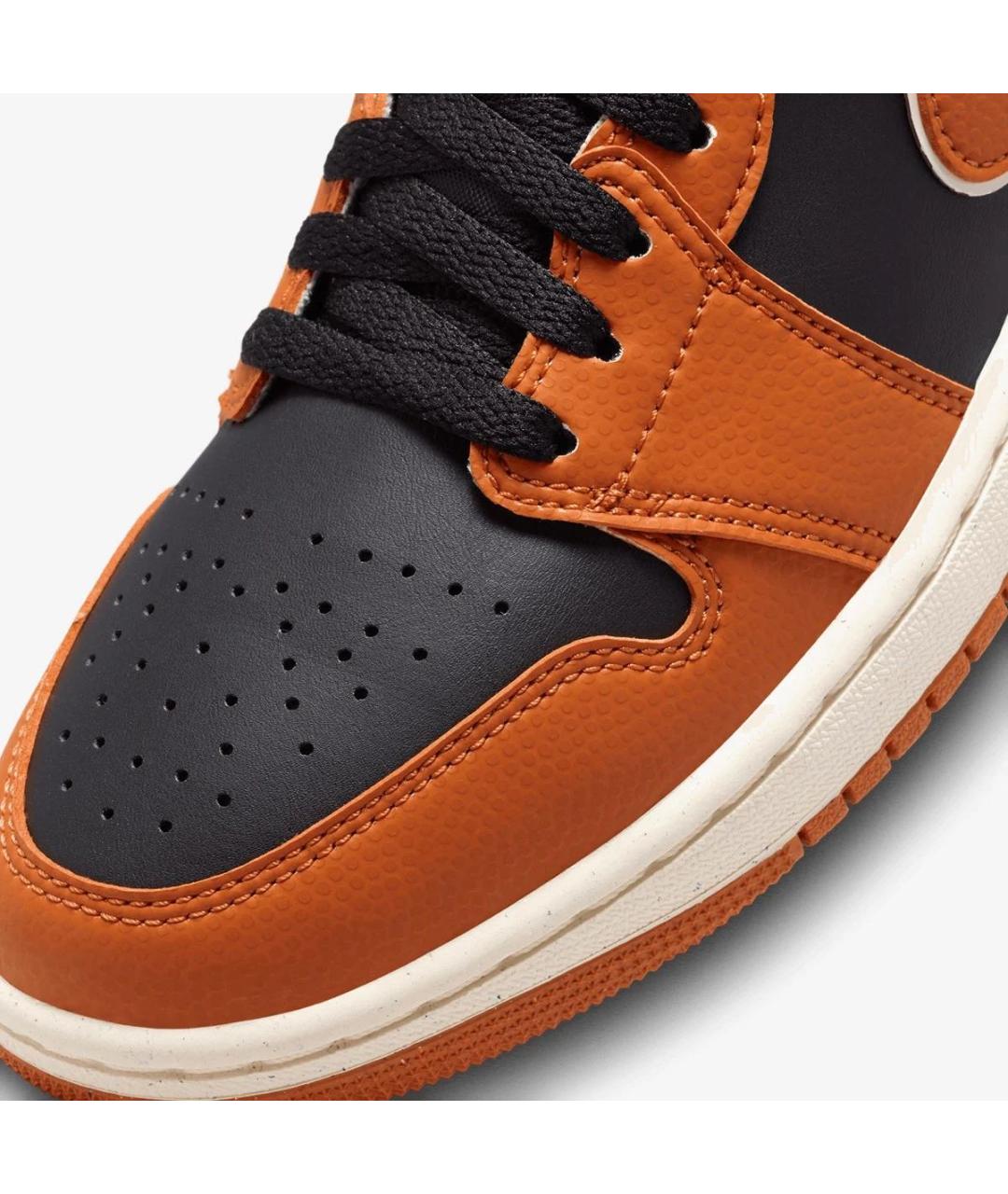 JORDAN Оранжевое кожаные кроссовки, фото 3