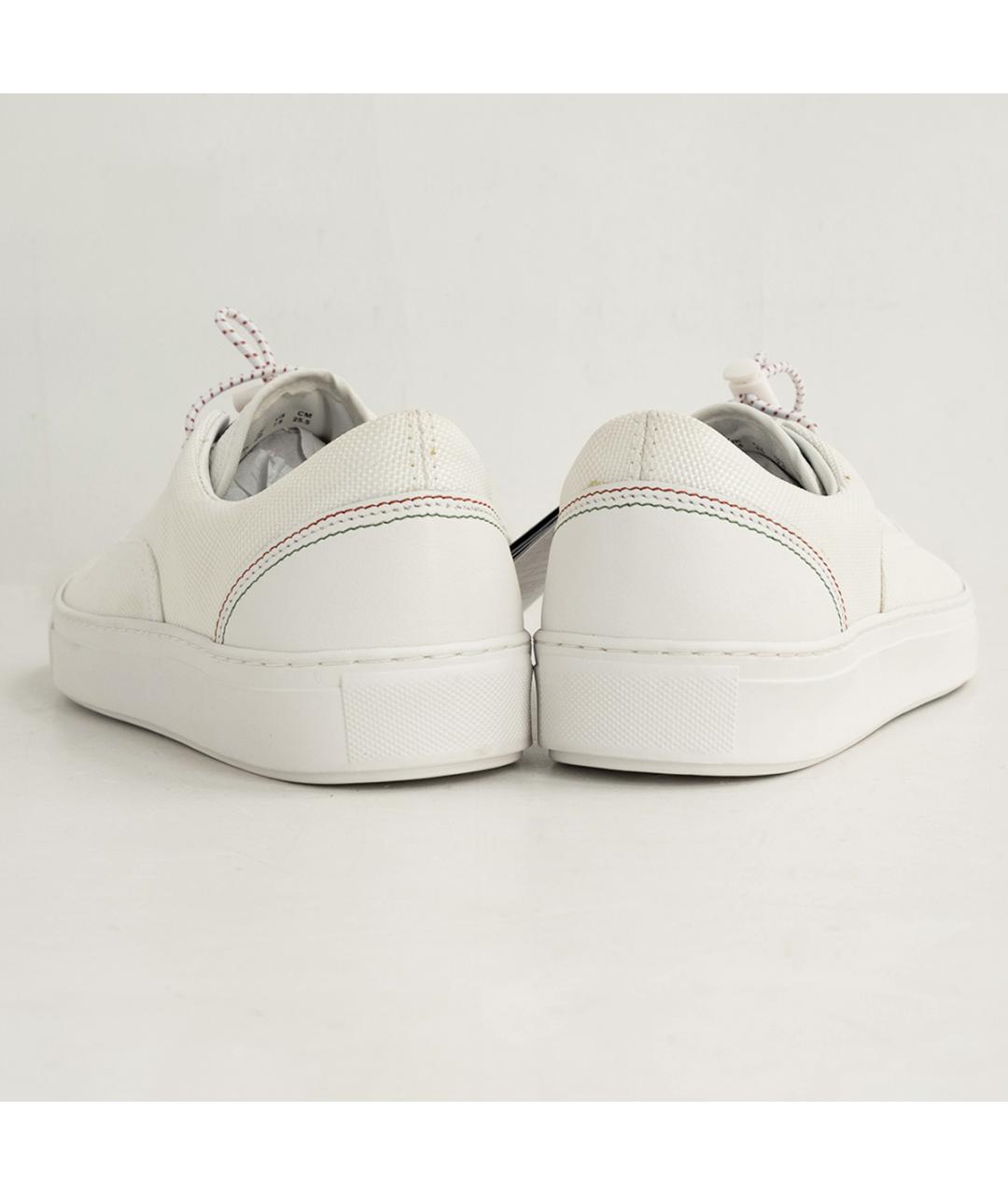 PAUL & SHARK Белые текстильные низкие кроссовки / кеды, фото 5