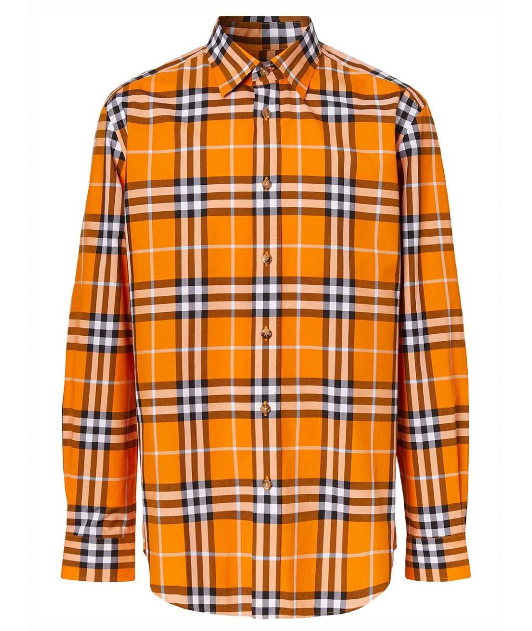 BURBERRY Оранжевая хлопковая кэжуал рубашка, фото 1