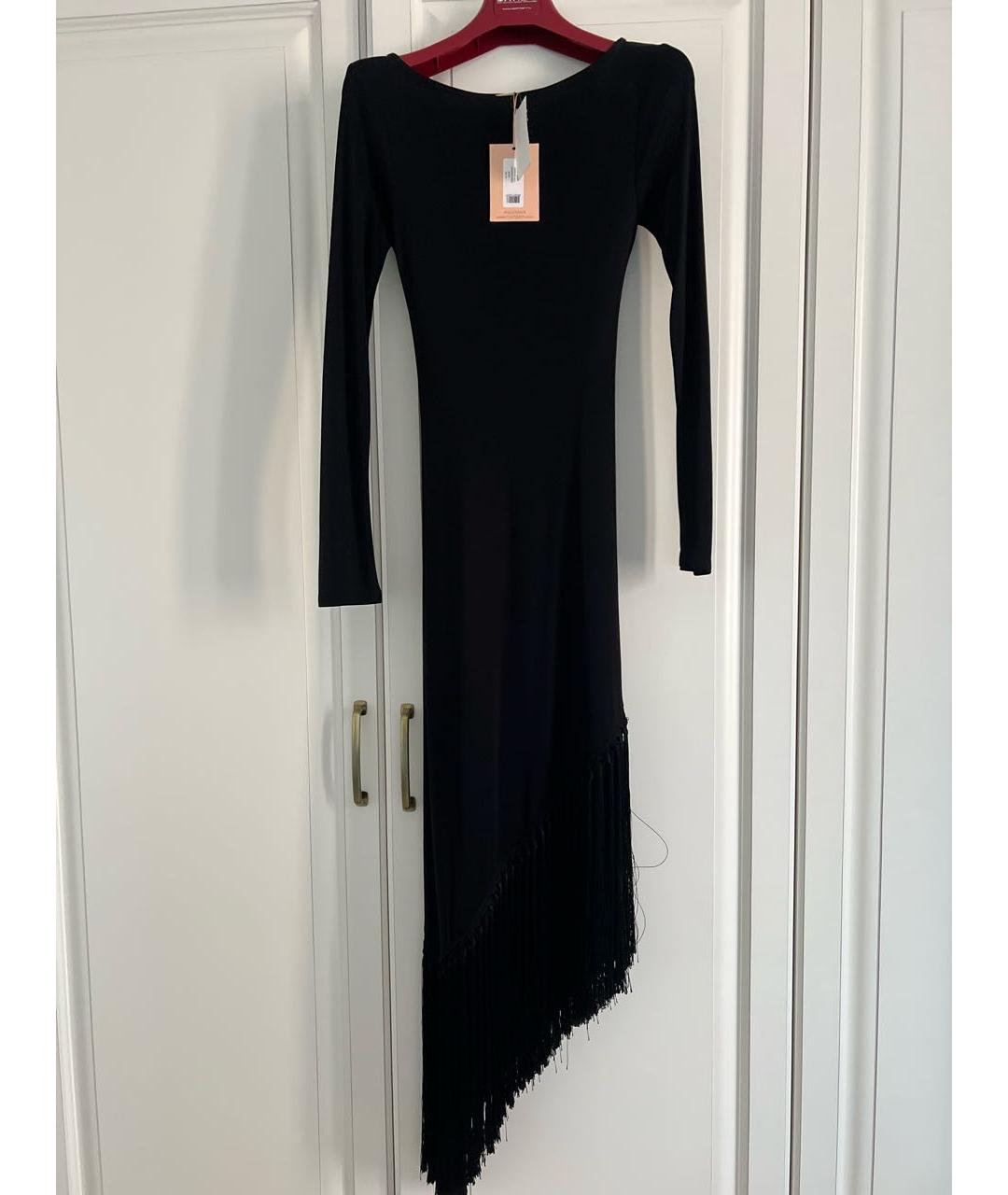 CULT GAIA Черное вискозное коктейльное платье, фото 2