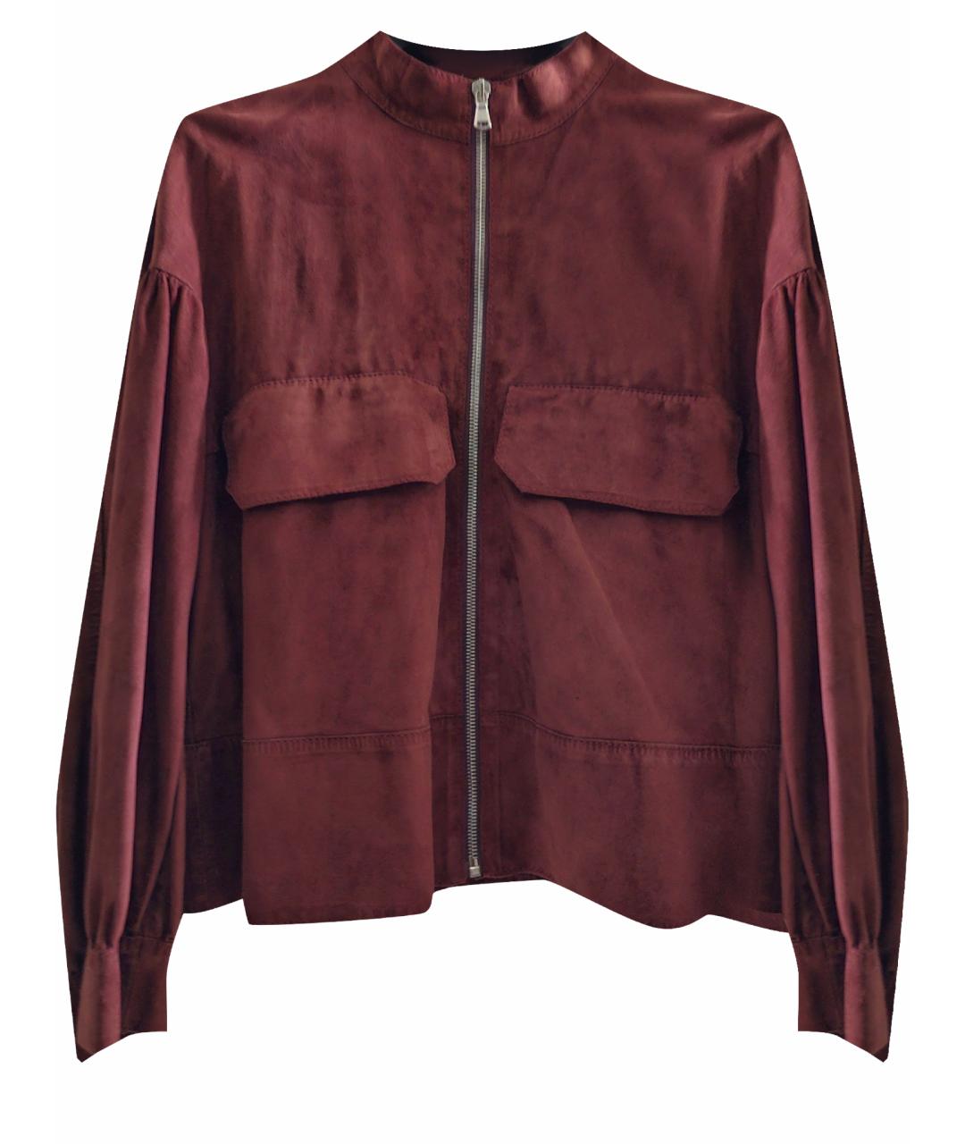 SPORT MAX CODE Бордовая кожаная куртка, фото 1