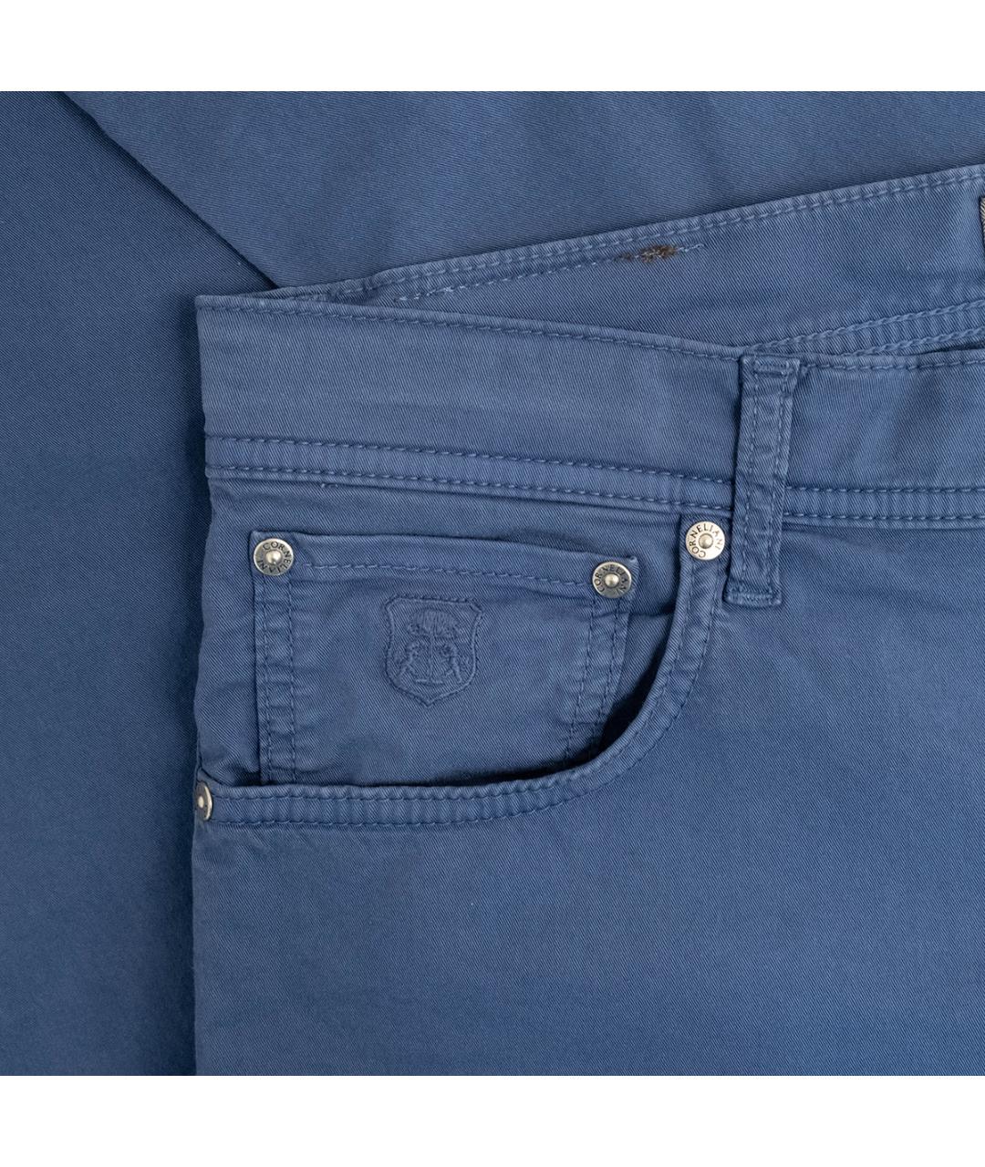CORNELIANI Синие хлопковые повседневные брюки, фото 5