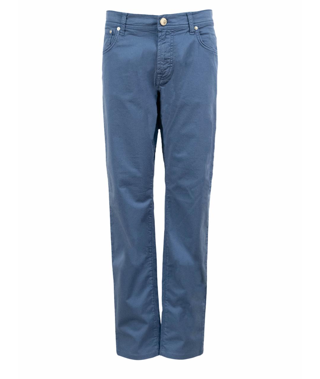 CORNELIANI Синие хлопковые повседневные брюки, фото 1