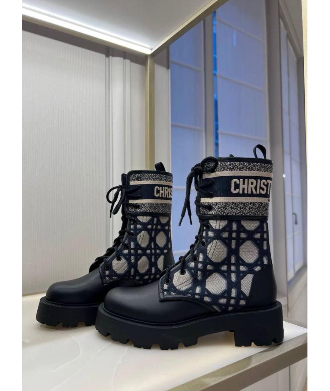 CHRISTIAN DIOR PRE-OWNED Черные кожаные ботинки, фото 7