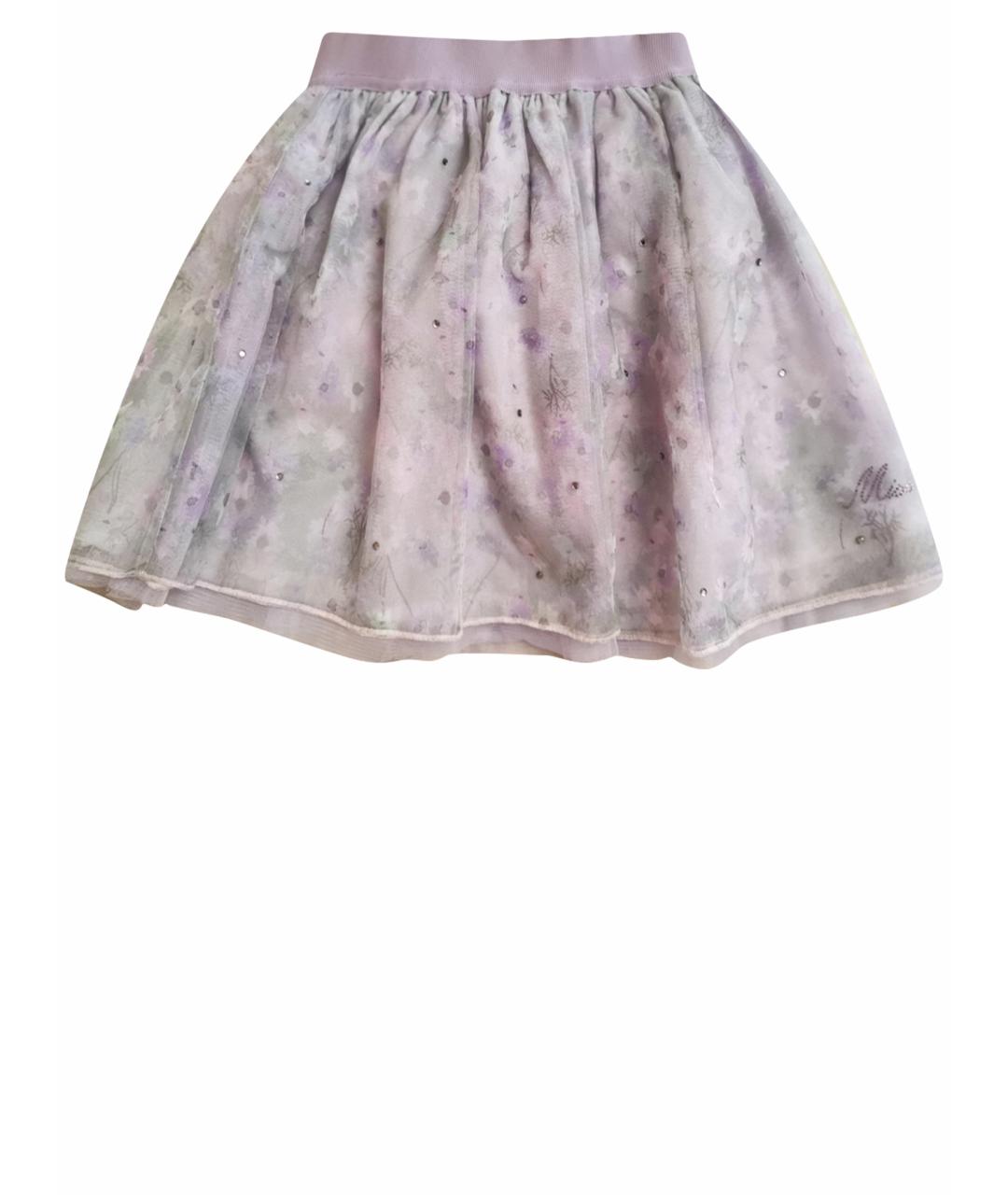 MISS BLUMARINE Фиолетовая полиэстеровая юбка, фото 1