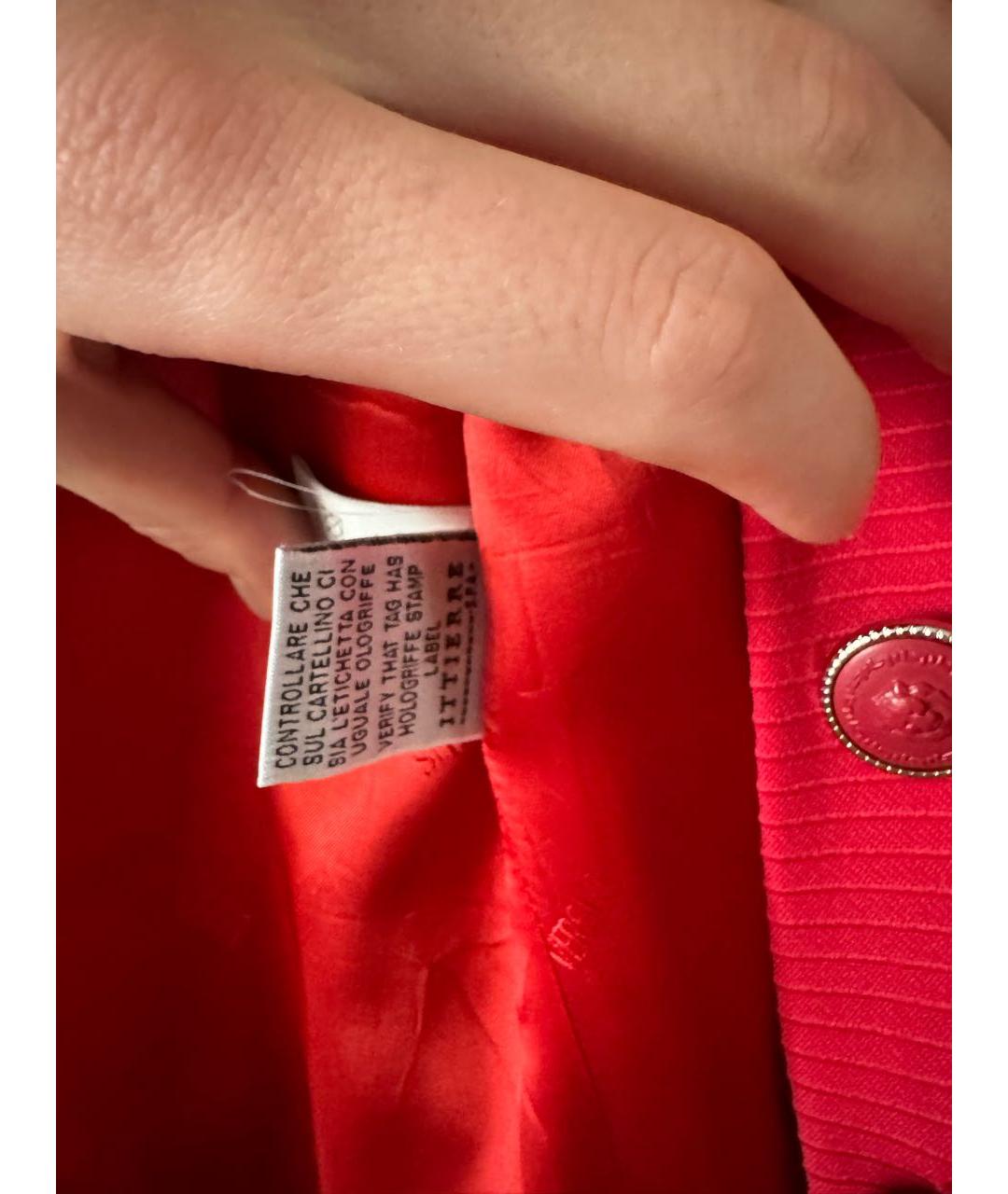 VERSUS VERSACE Красный шерстяной жакет/пиджак, фото 8