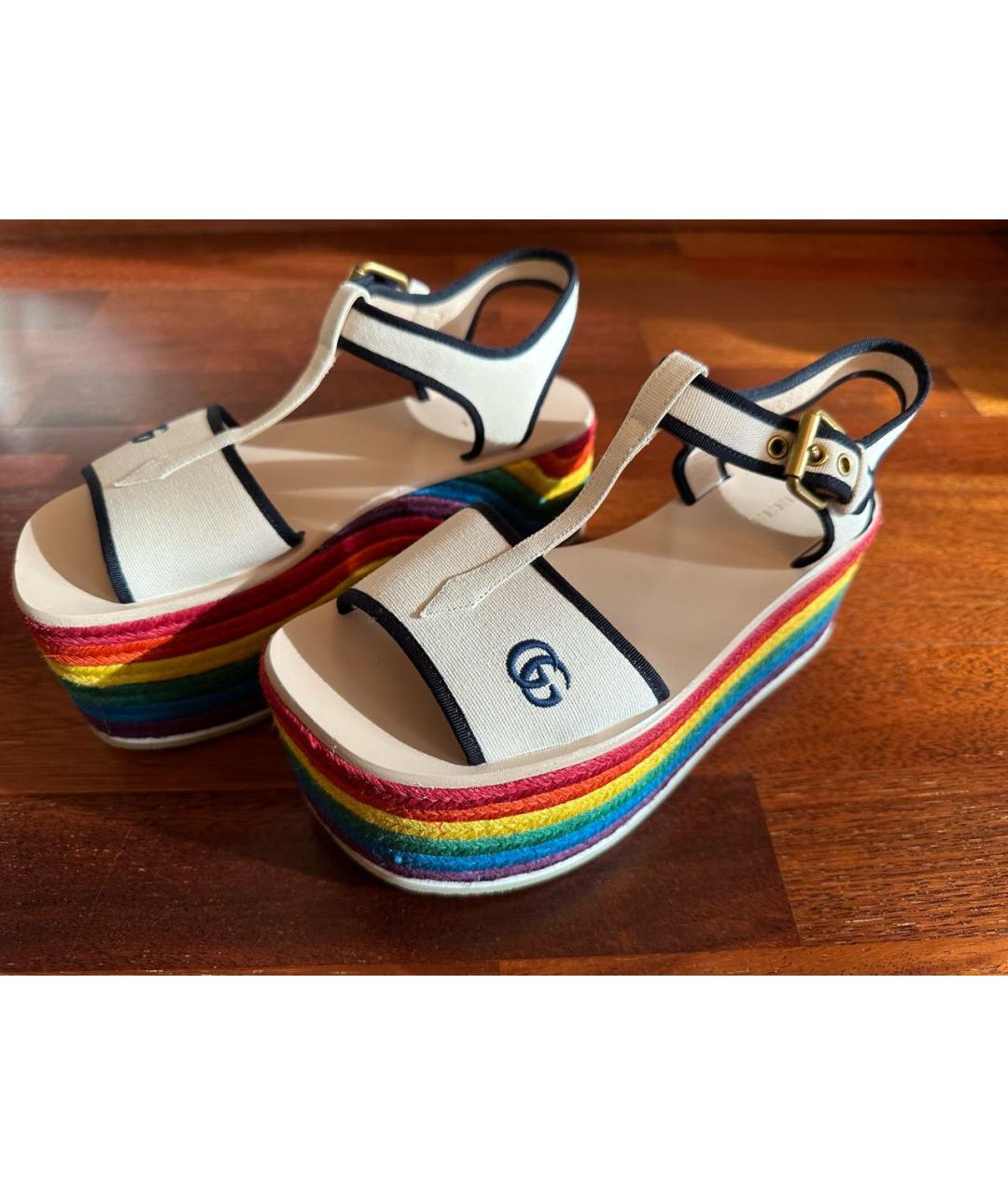 GUCCI Мульти кожаные сандалии, фото 2