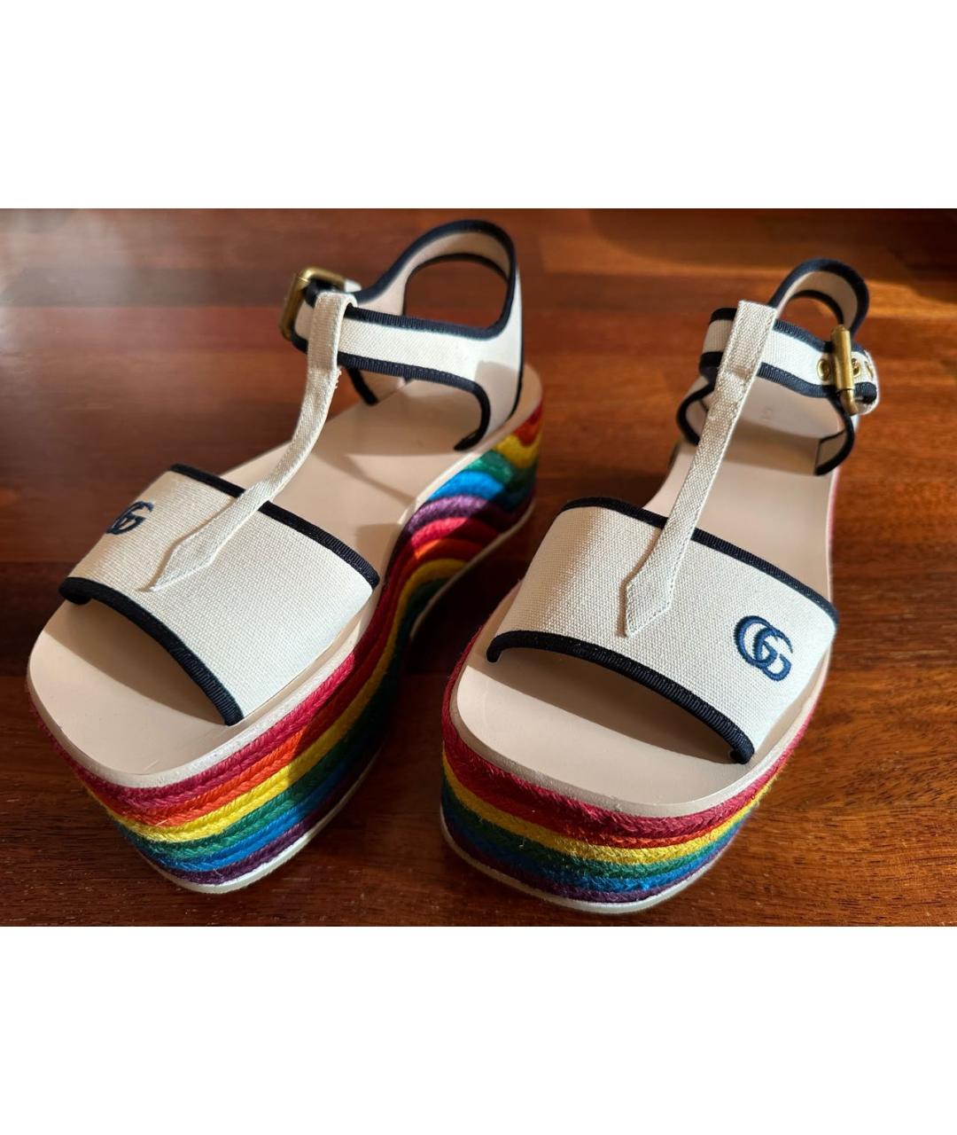 GUCCI Мульти кожаные сандалии, фото 7