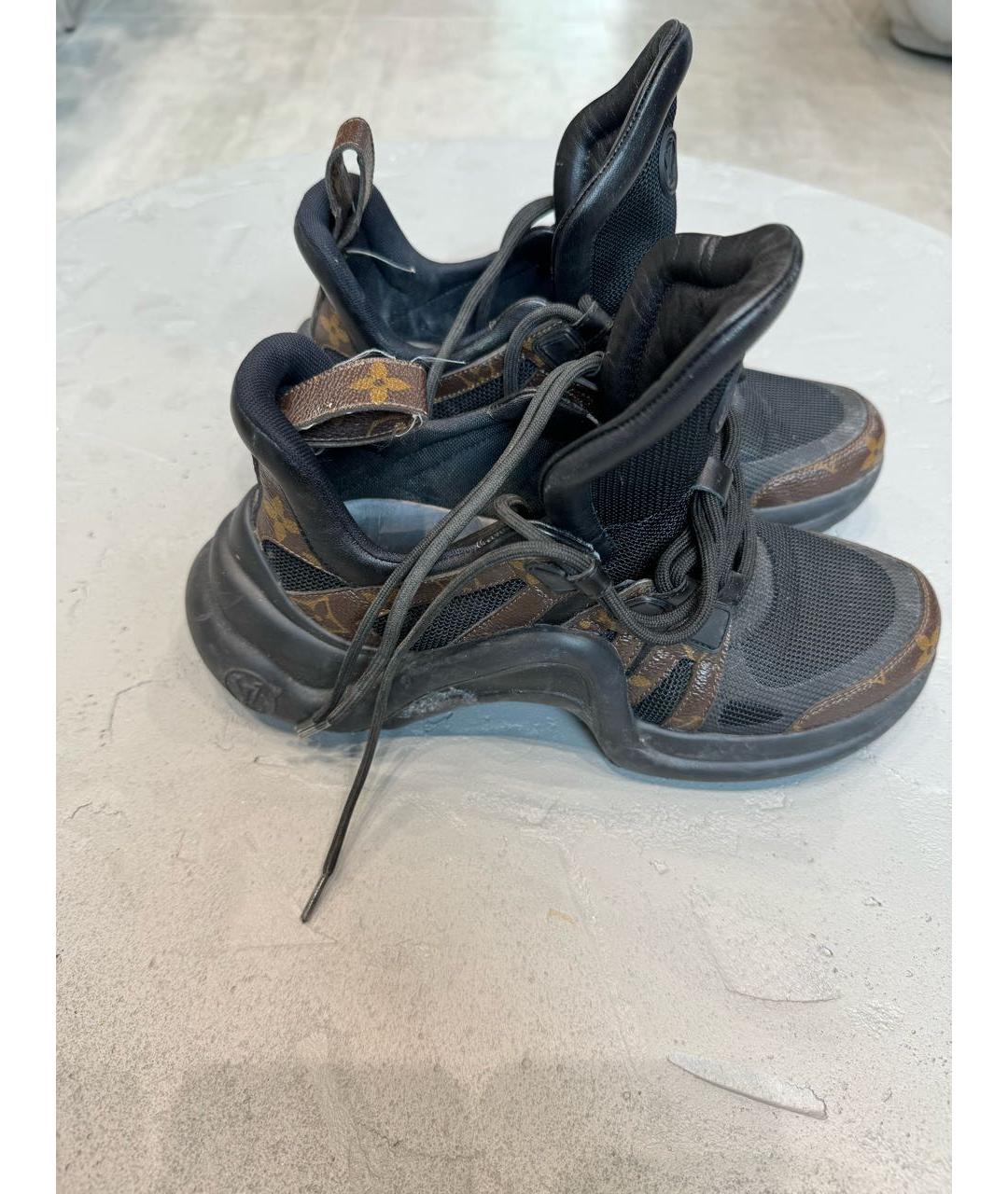 LOUIS VUITTON PRE-OWNED Черные кроссовки, фото 5