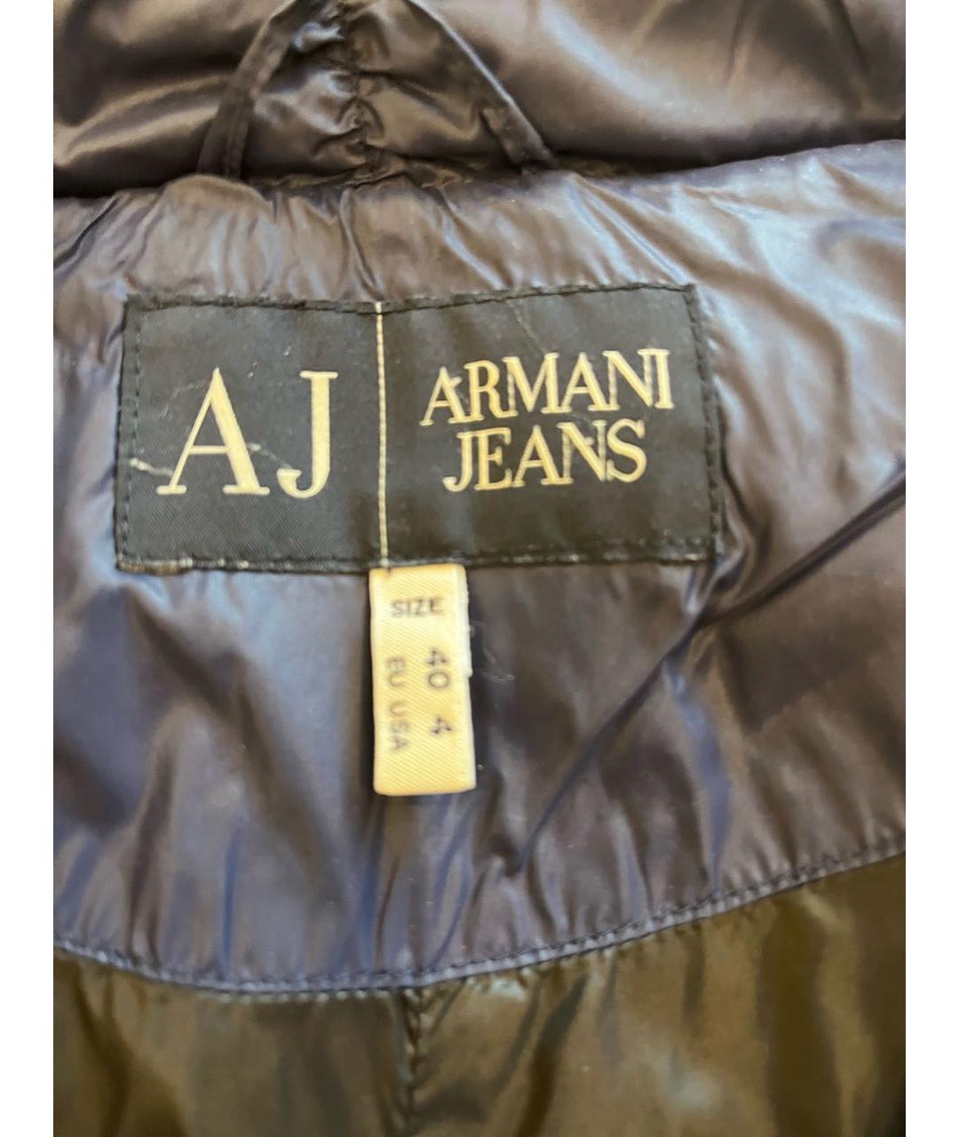 ARMANI JEANS Темно-синяя полиамидовая куртка, фото 3