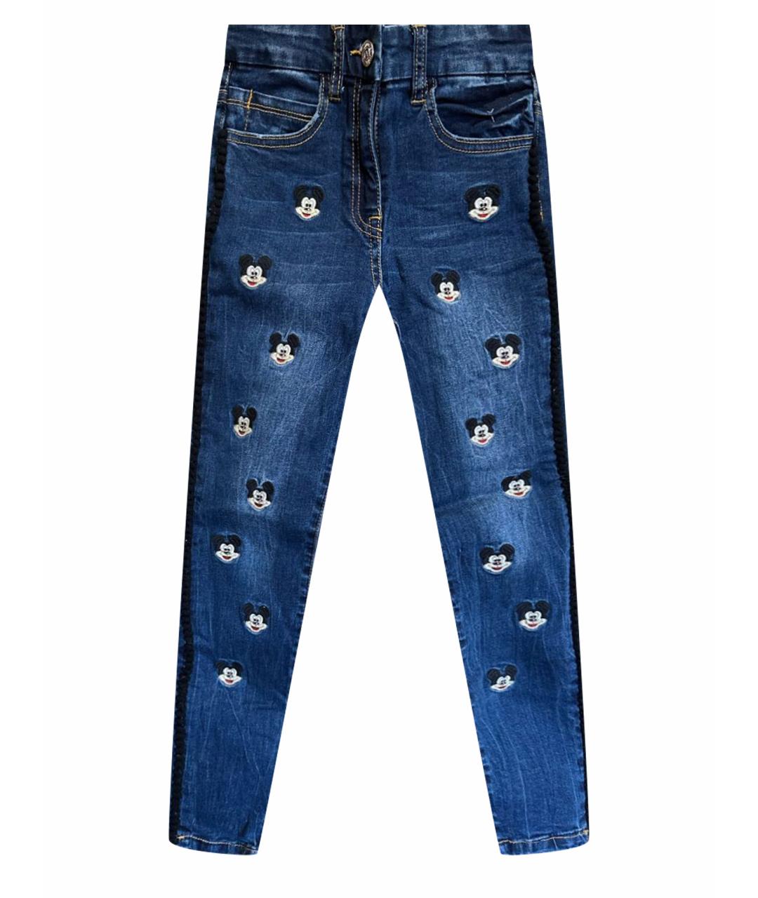 MONNALISA Темно-синие деним детские джинсы, фото 1