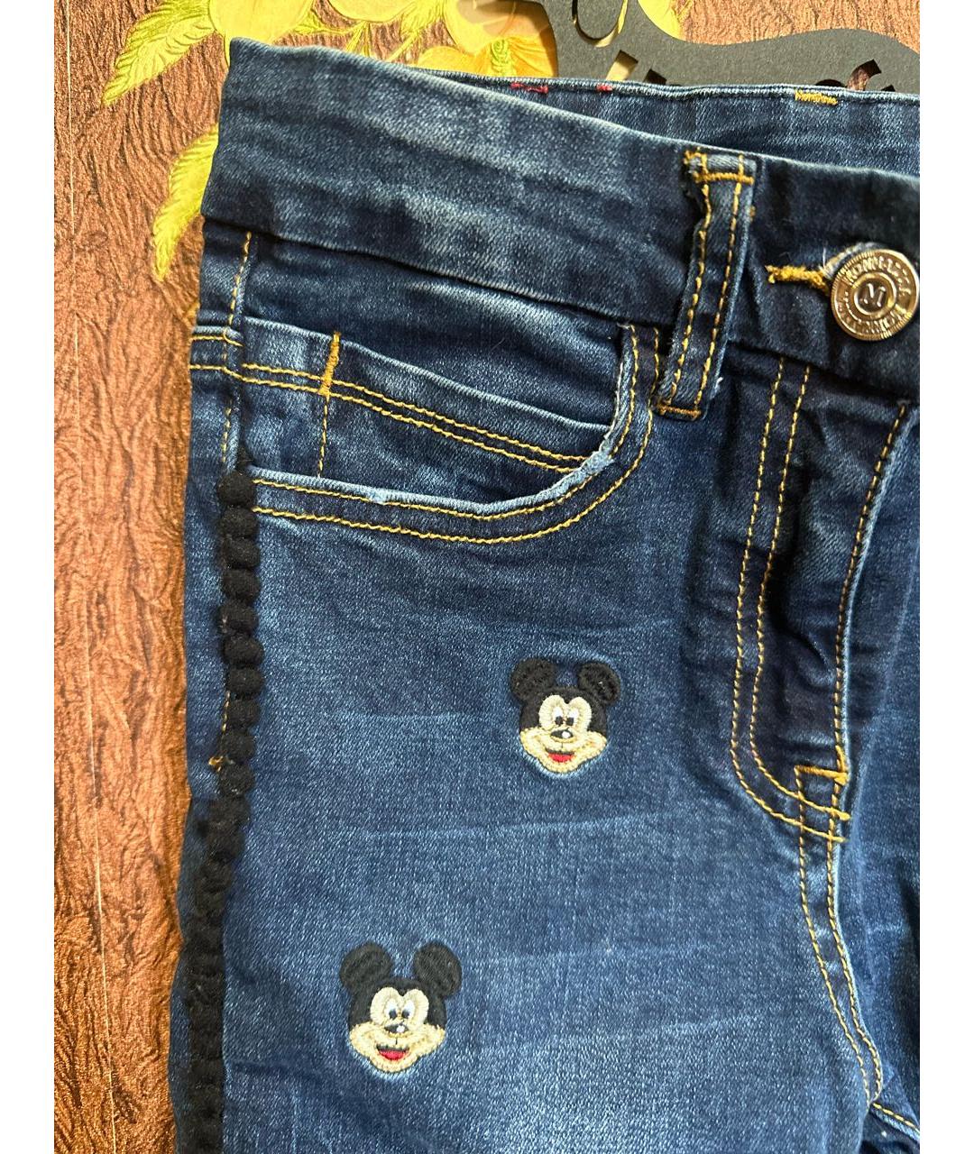 MONNALISA Темно-синие деним детские джинсы, фото 4