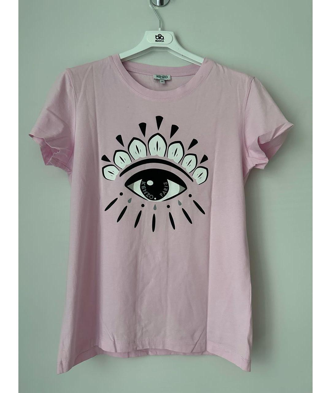 KENZO Розовая хлопковая футболка, фото 5