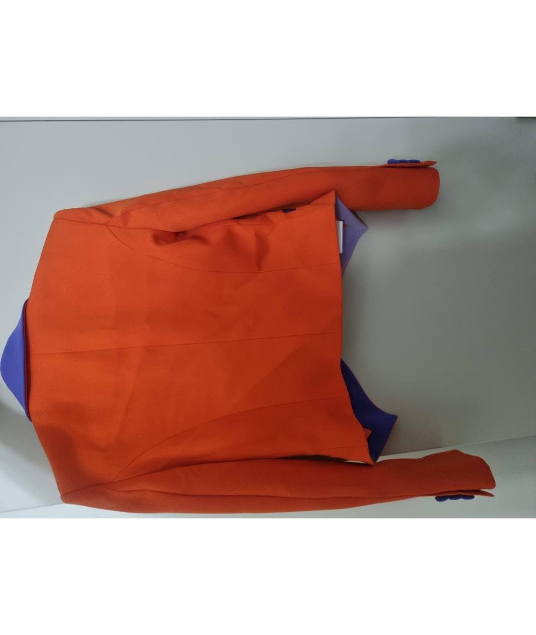 MOSCHINO Оранжевый шелковый жакет/пиджак, фото 4