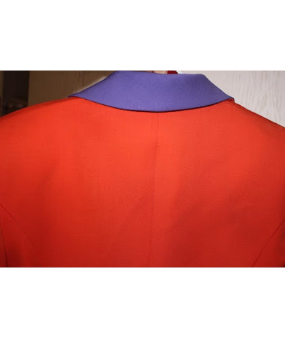 MOSCHINO Оранжевый шелковый жакет/пиджак, фото 5