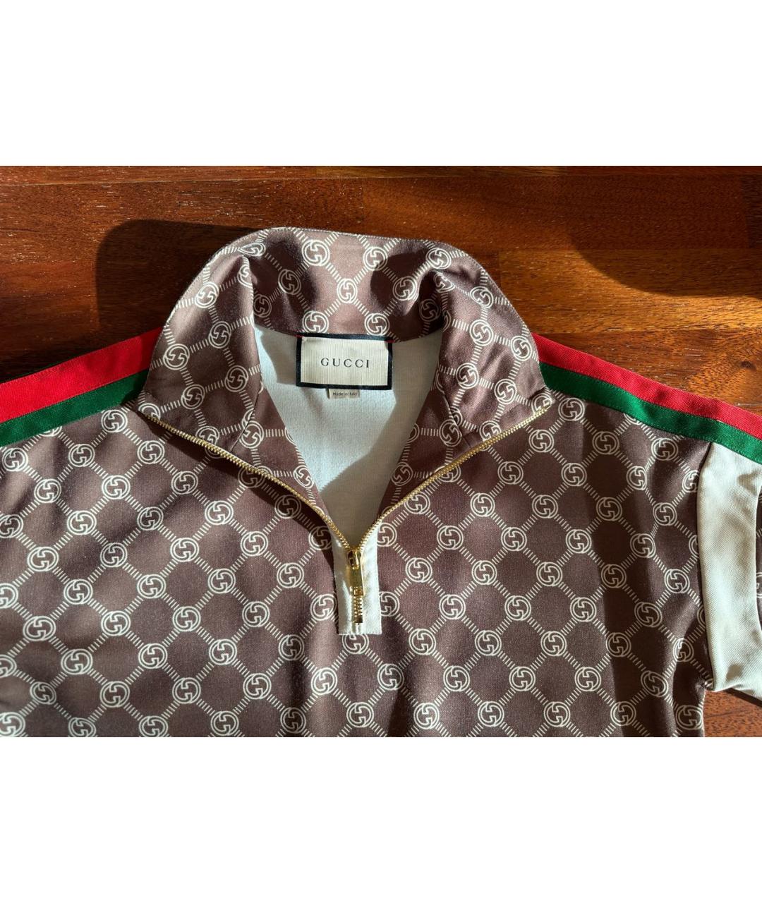 GUCCI Коричневое хлопковое повседневное платье, фото 3