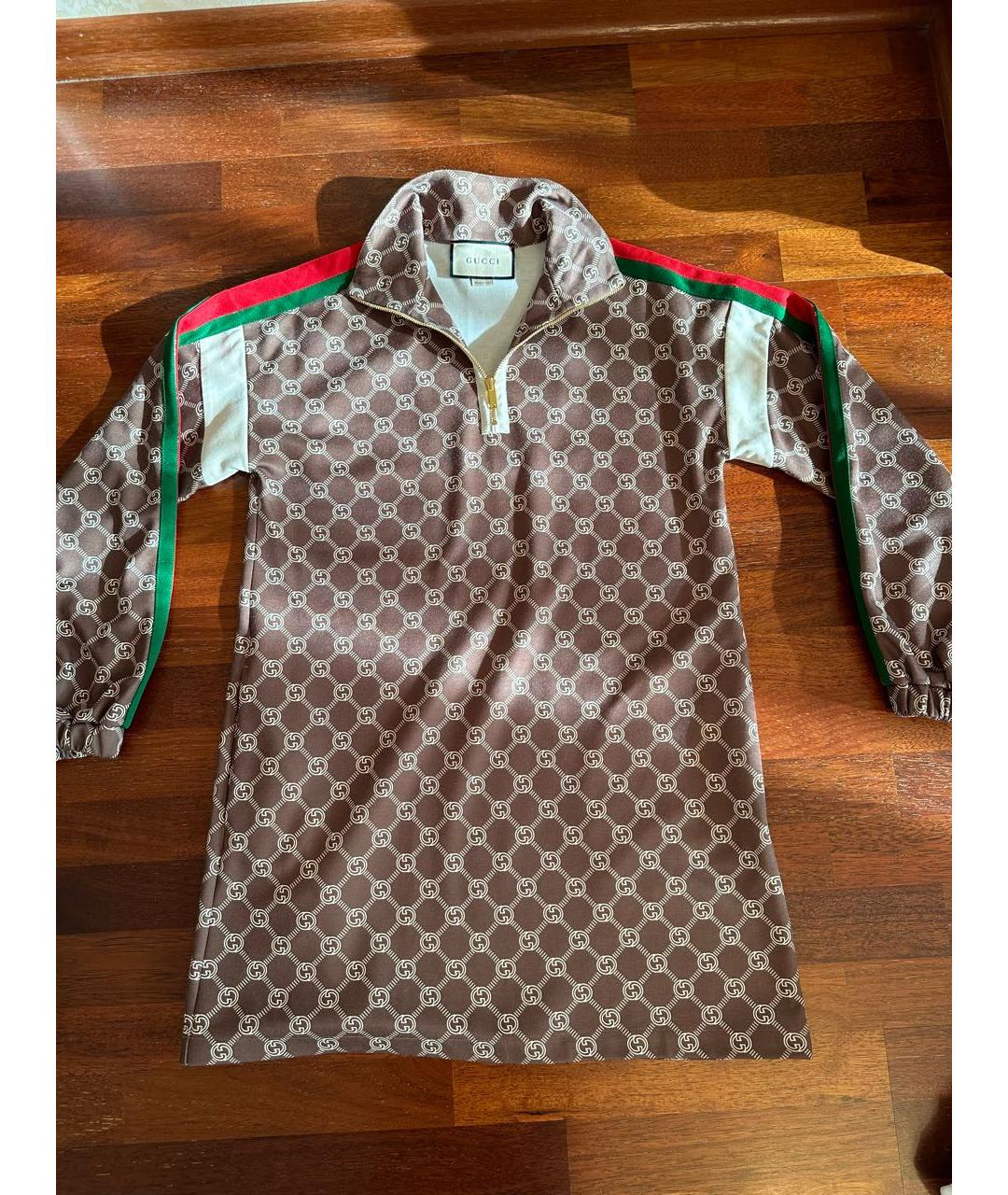 GUCCI Коричневое хлопковое повседневное платье, фото 2
