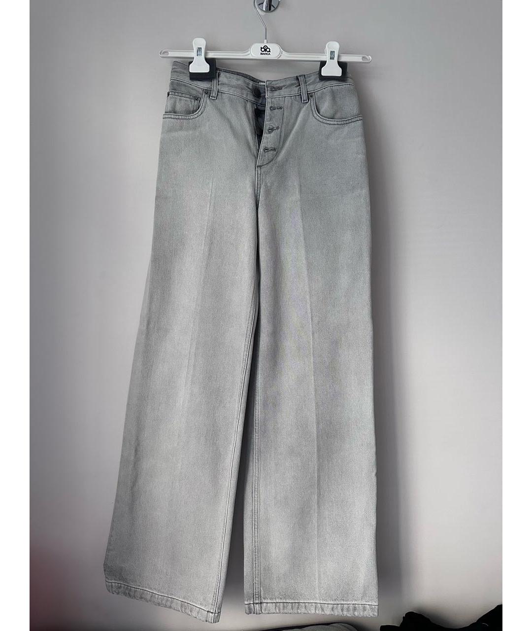 CHRISTIAN DIOR PRE-OWNED Серые хлопковые прямые джинсы, фото 5