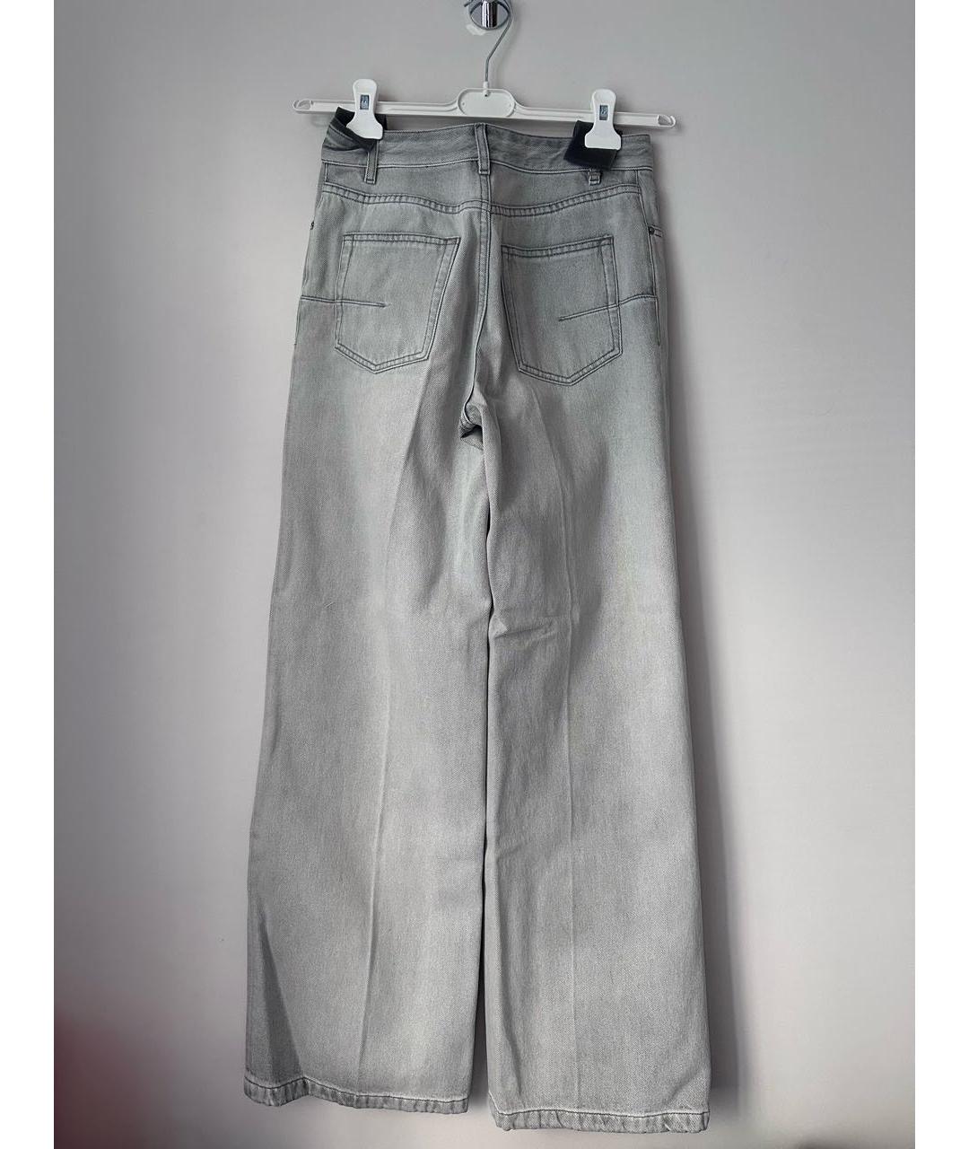 CHRISTIAN DIOR PRE-OWNED Серые хлопковые прямые джинсы, фото 2