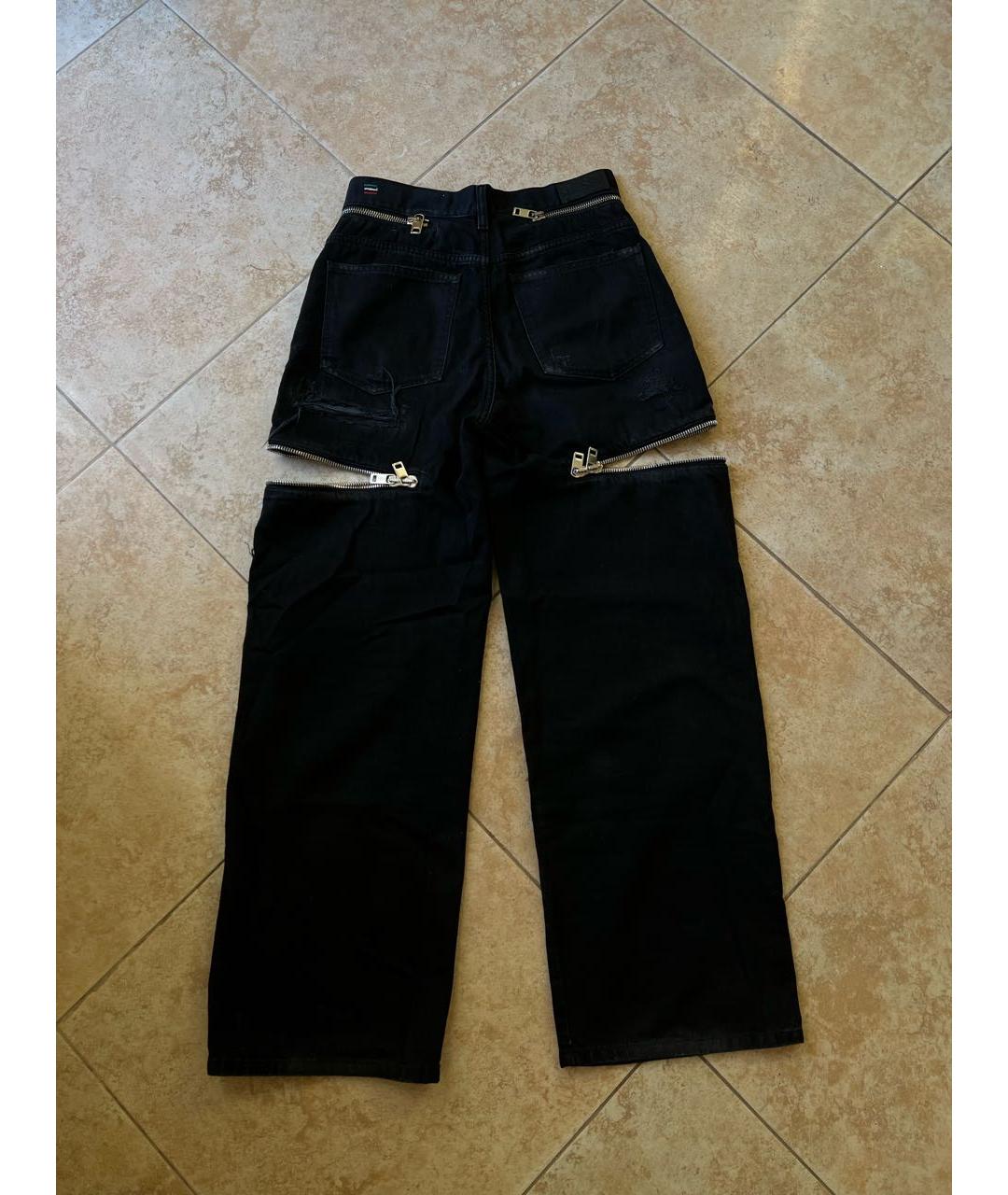 DIESEL Черные хлопковые прямые джинсы, фото 2