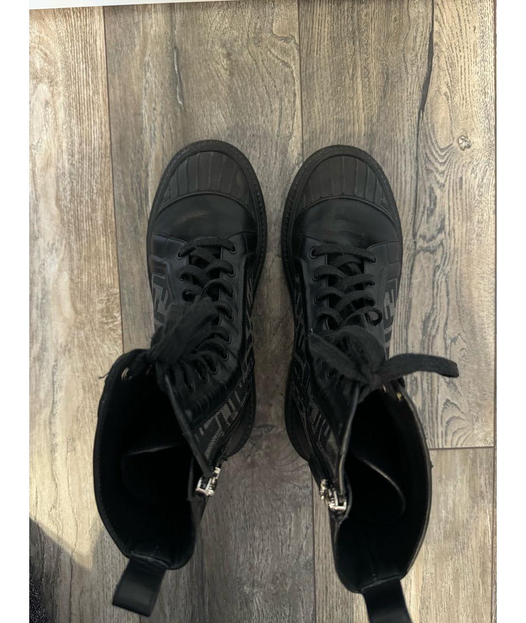 FENDI Черные ботинки, фото 3