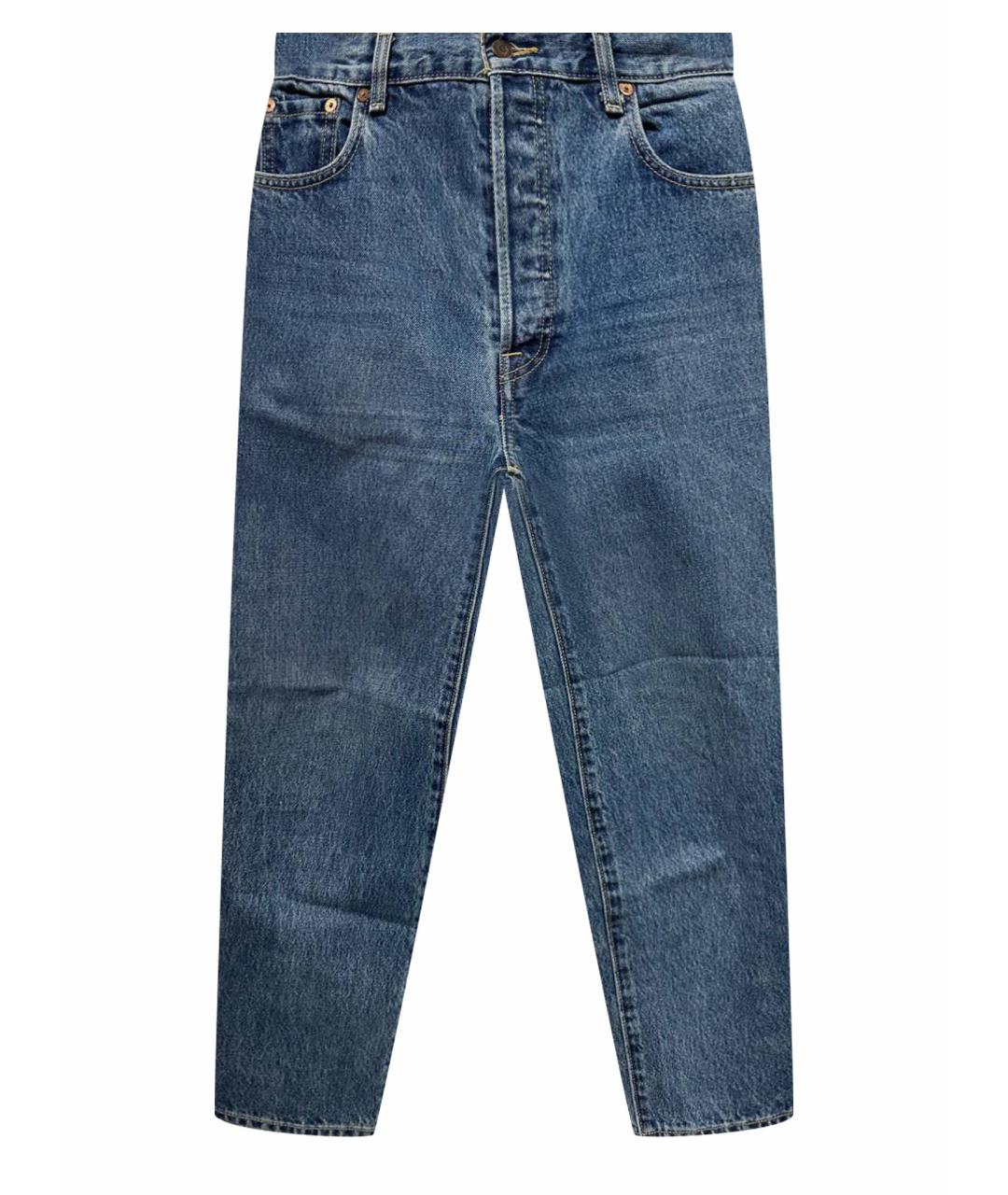 VETEMENTS Синие хлопковые прямые джинсы, фото 1