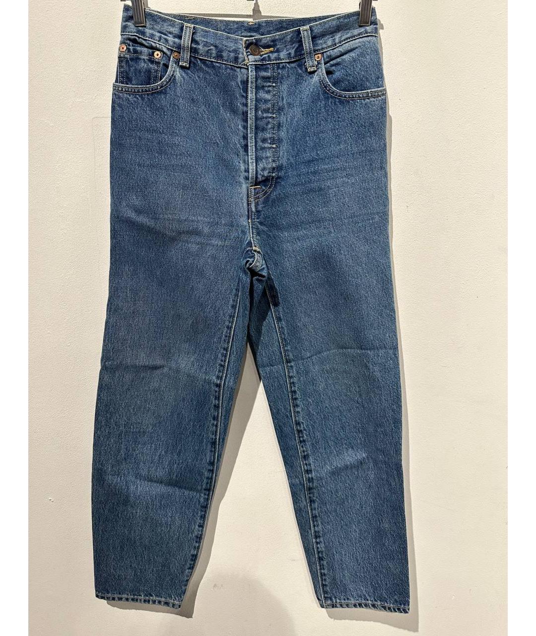 VETEMENTS Синие хлопковые прямые джинсы, фото 9