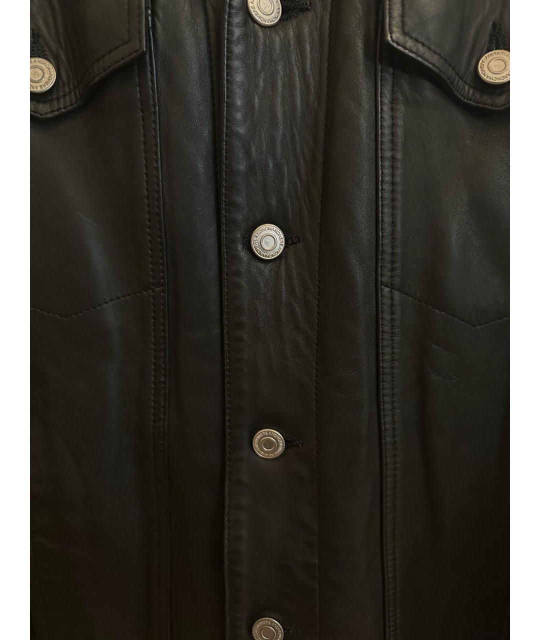 SANDRO Черная кожаная куртка, фото 4