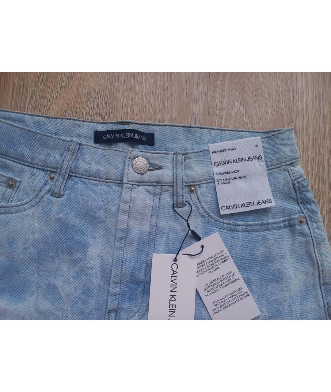 CALVIN KLEIN JEANS Голубые хлопковые шорты, фото 3