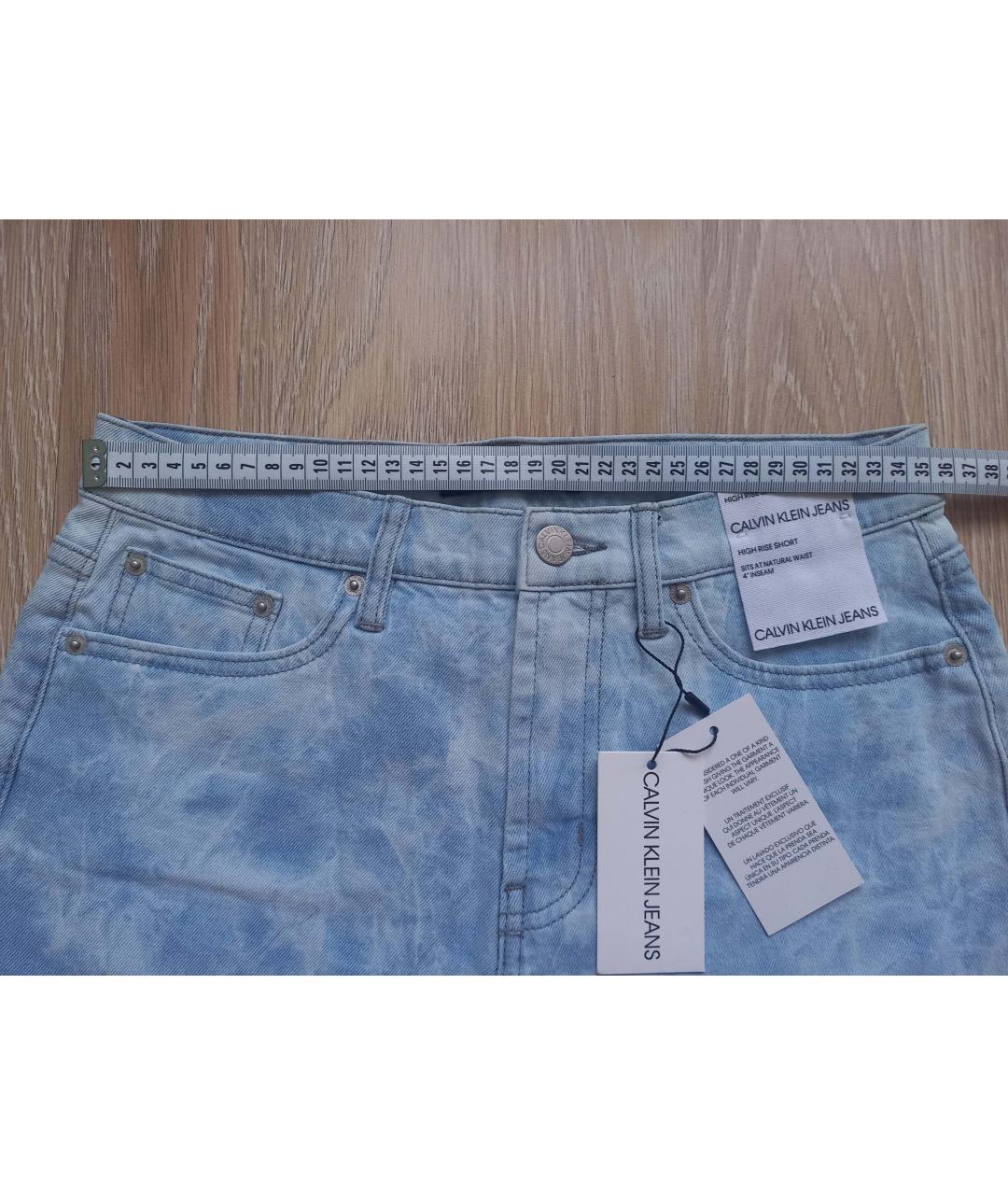 CALVIN KLEIN JEANS Голубые хлопковые шорты, фото 5