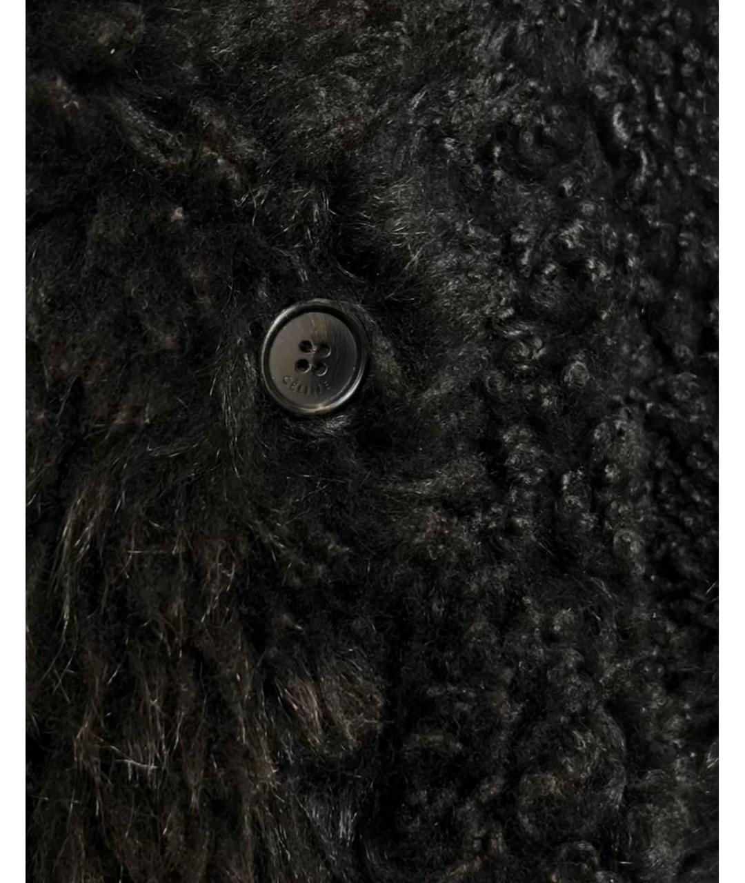 CELINE Черная шерстяная шуба, фото 3