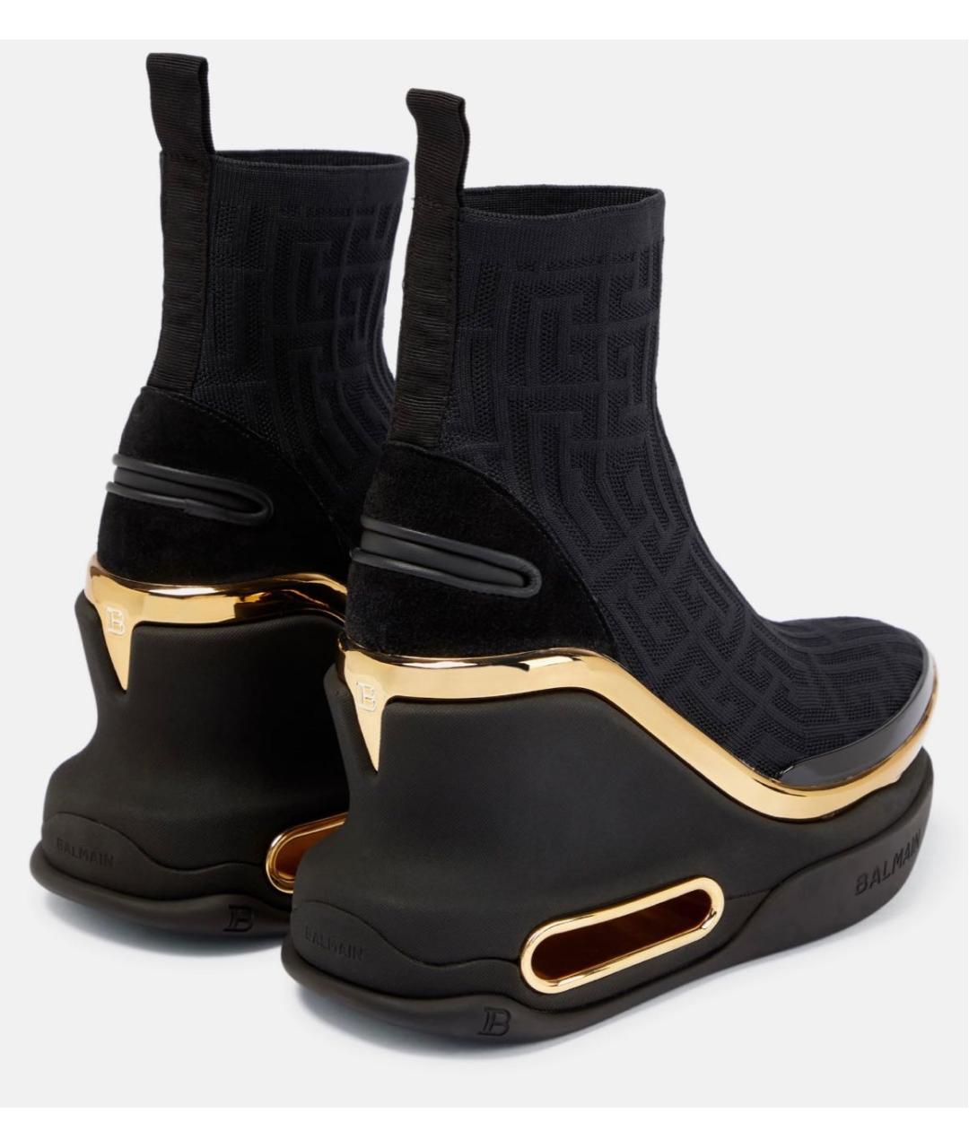 BALMAIN Черные текстильные кроссовки, фото 3
