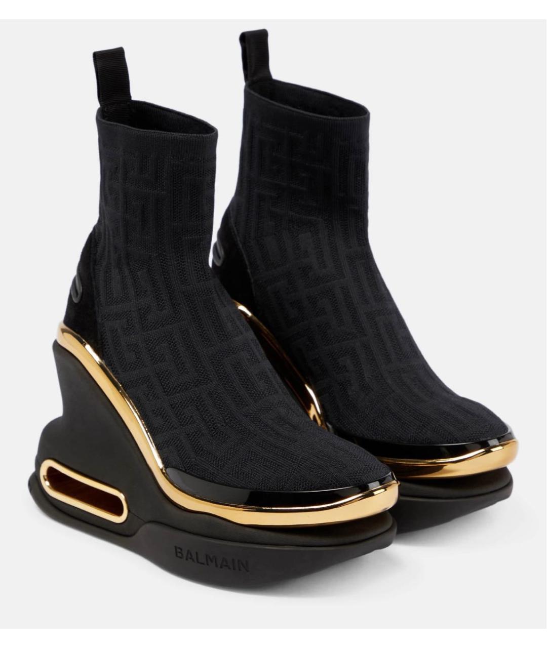 BALMAIN Черные текстильные кроссовки, фото 2