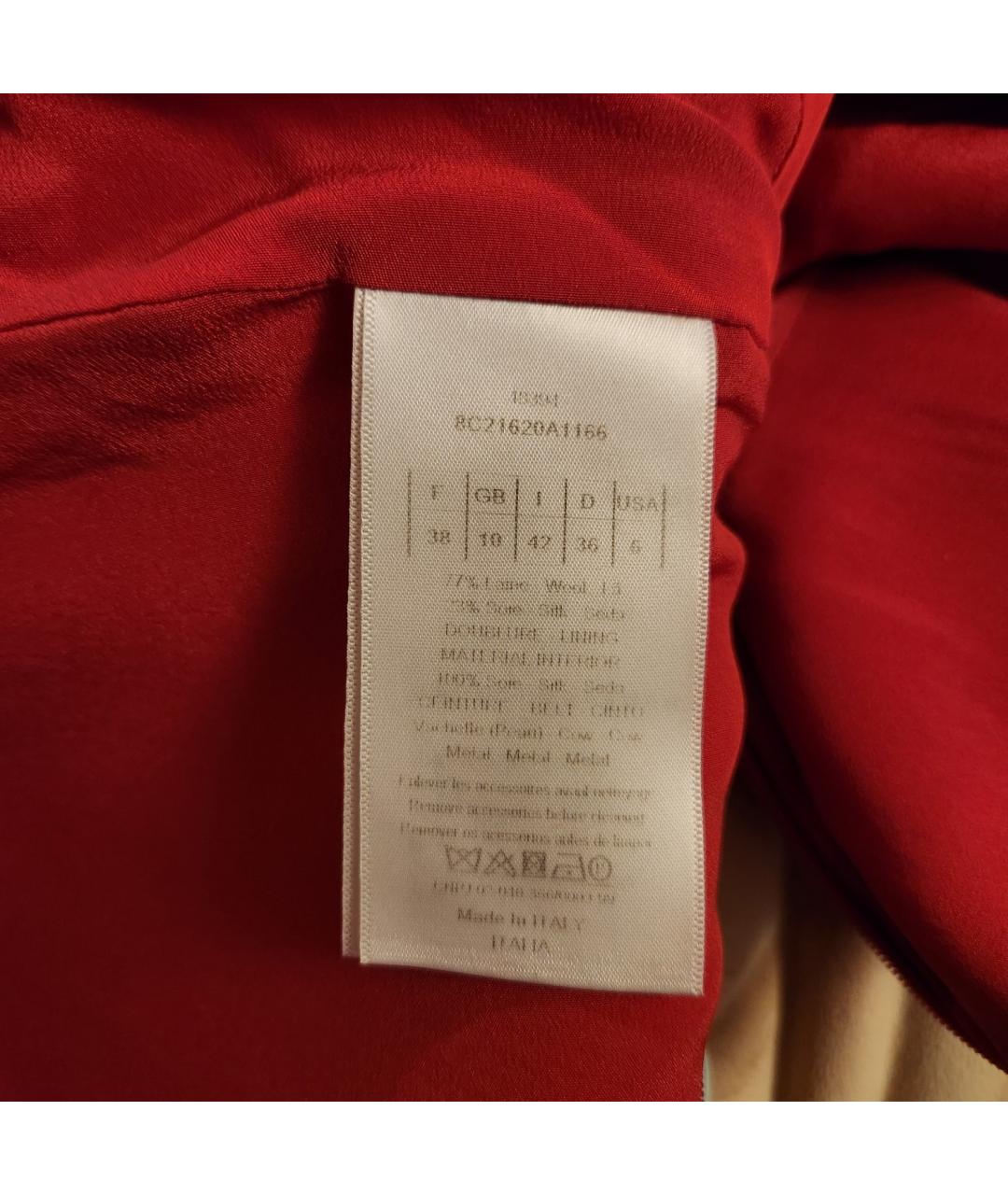 CHRISTIAN DIOR Красное шелковое коктейльное платье, фото 4