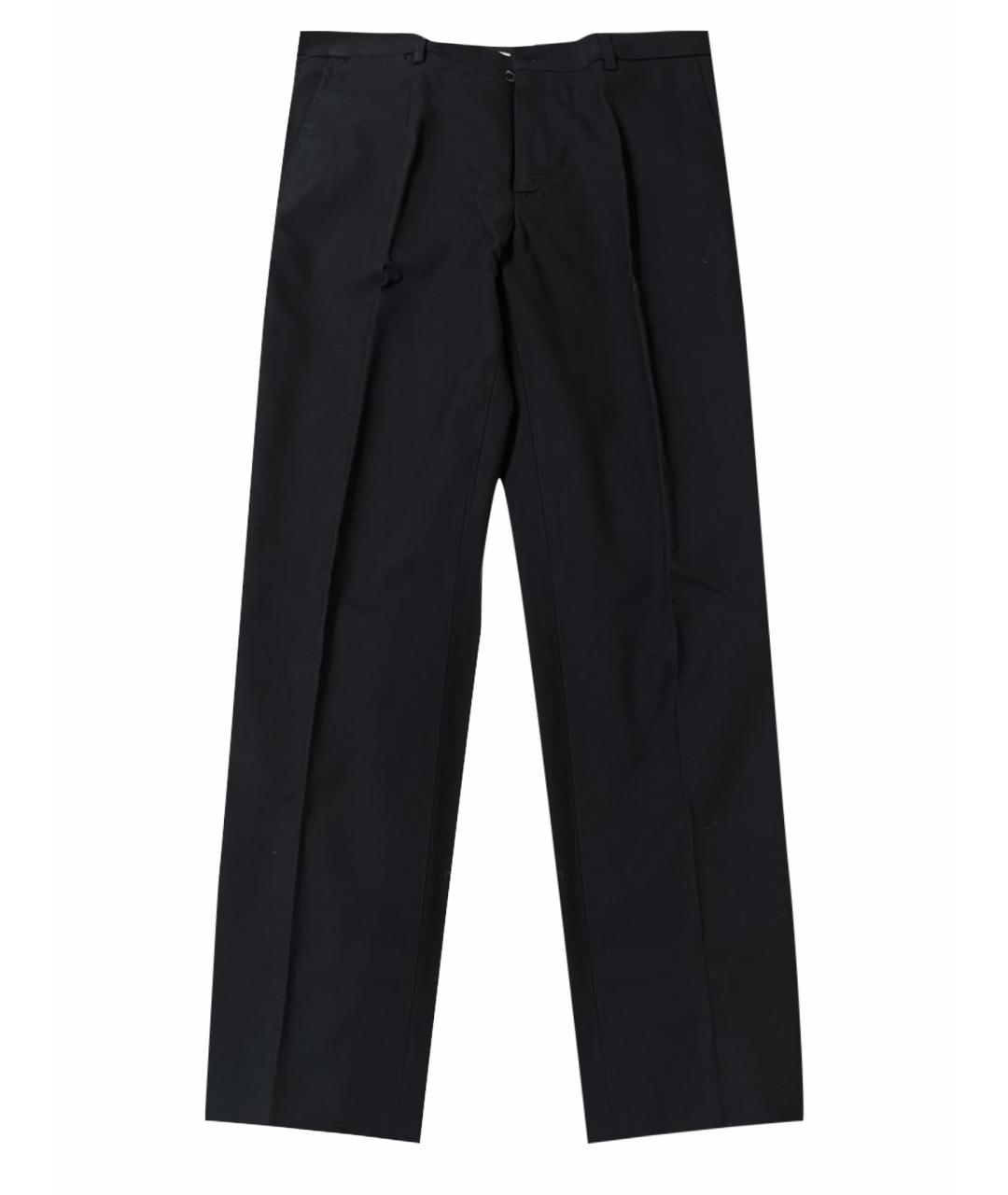 DOLCE&GABBANA Черные хлопко-эластановые классические брюки, фото 1
