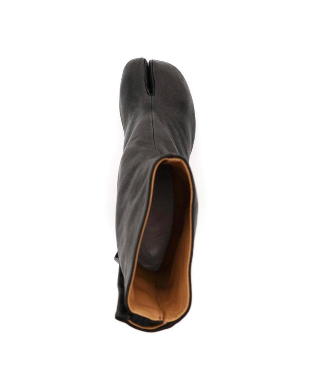 MAISON MARGIELA Черные кожаные ботинки, фото 4