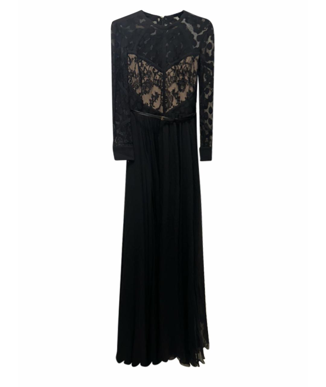 ELIE SAAB Черное шелковое вечернее платье, фото 1