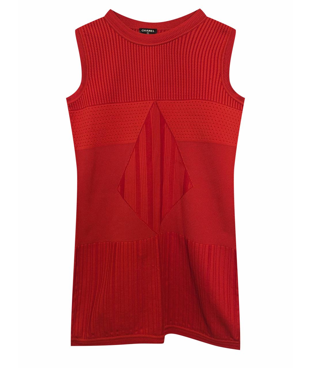 CHANEL PRE-OWNED Красное повседневное платье, фото 1