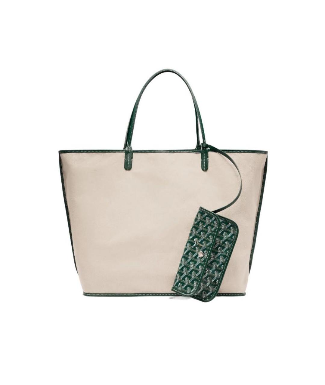 GOYARD Зеленая сумка тоут, фото 3