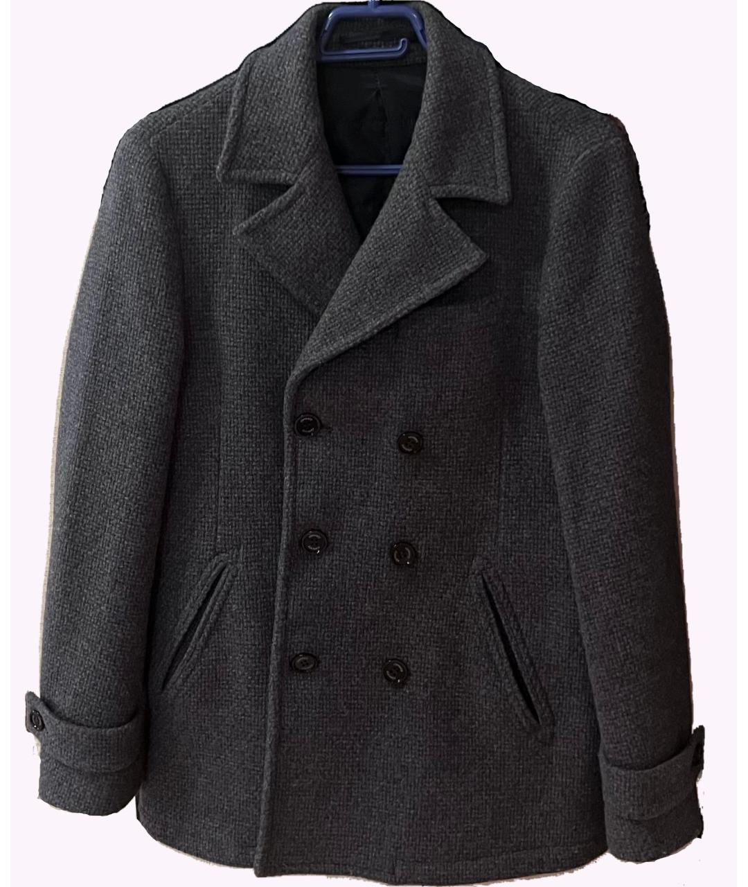 ELEVENTY Антрацитовое шерстяное пальто, фото 7