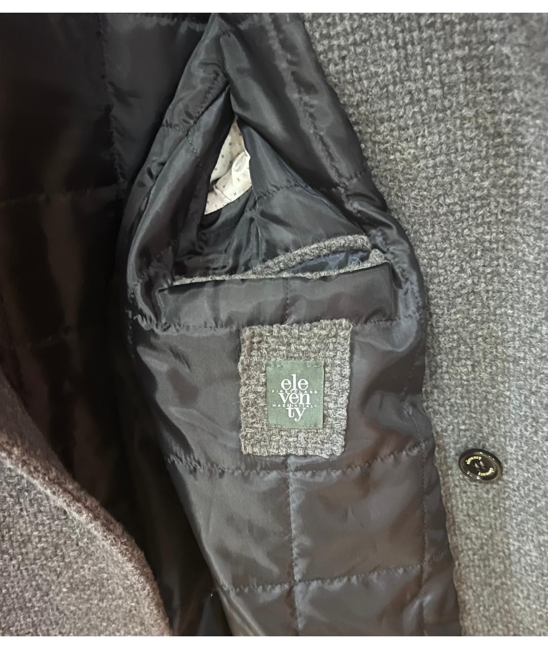 ELEVENTY Антрацитовое шерстяное пальто, фото 4