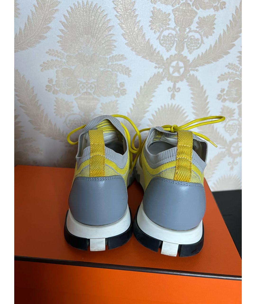 HERMES PRE-OWNED Серые замшевые низкие кроссовки / кеды, фото 4