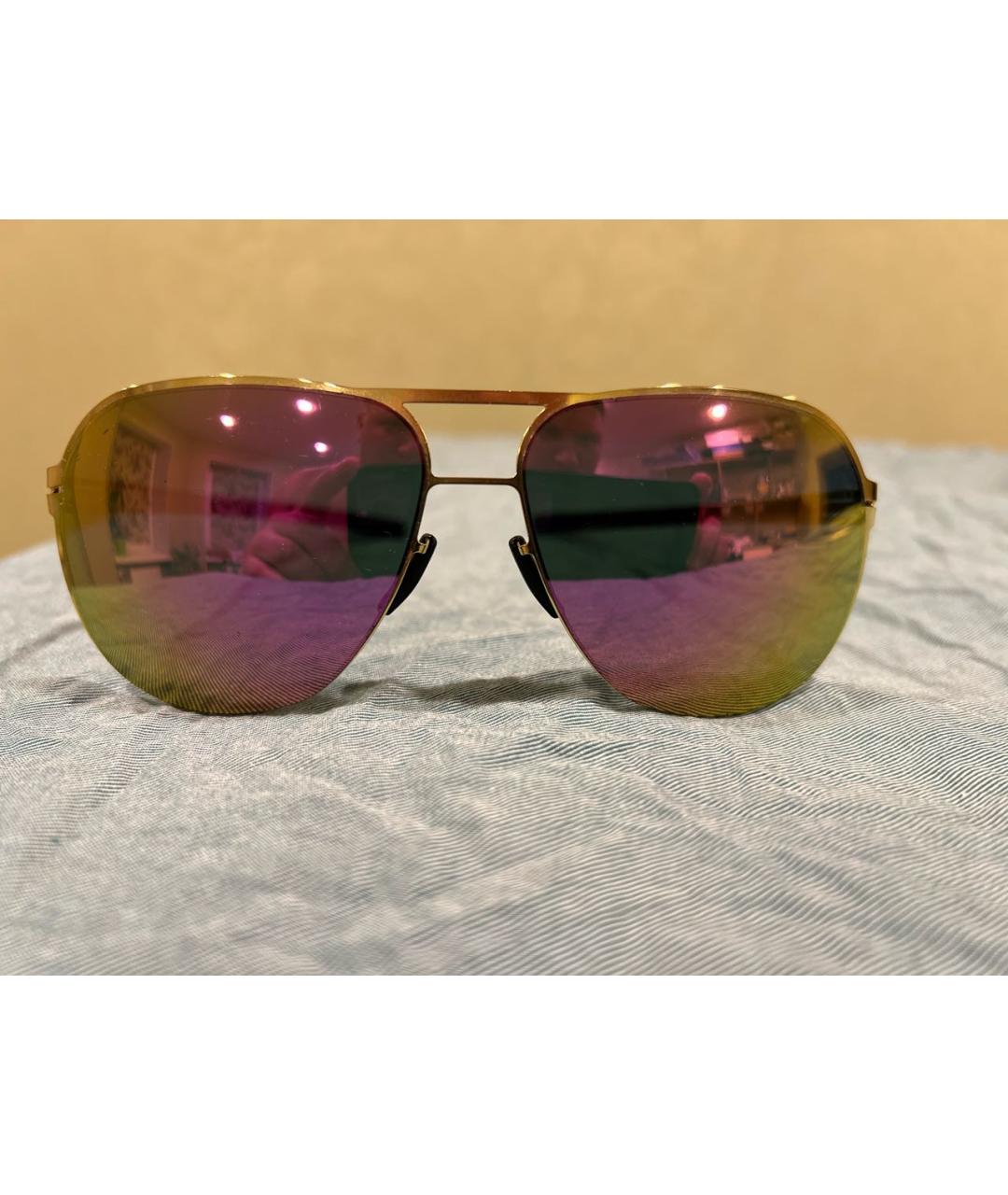 ICBERLIN Золотые металлические солнцезащитные очки, фото 8